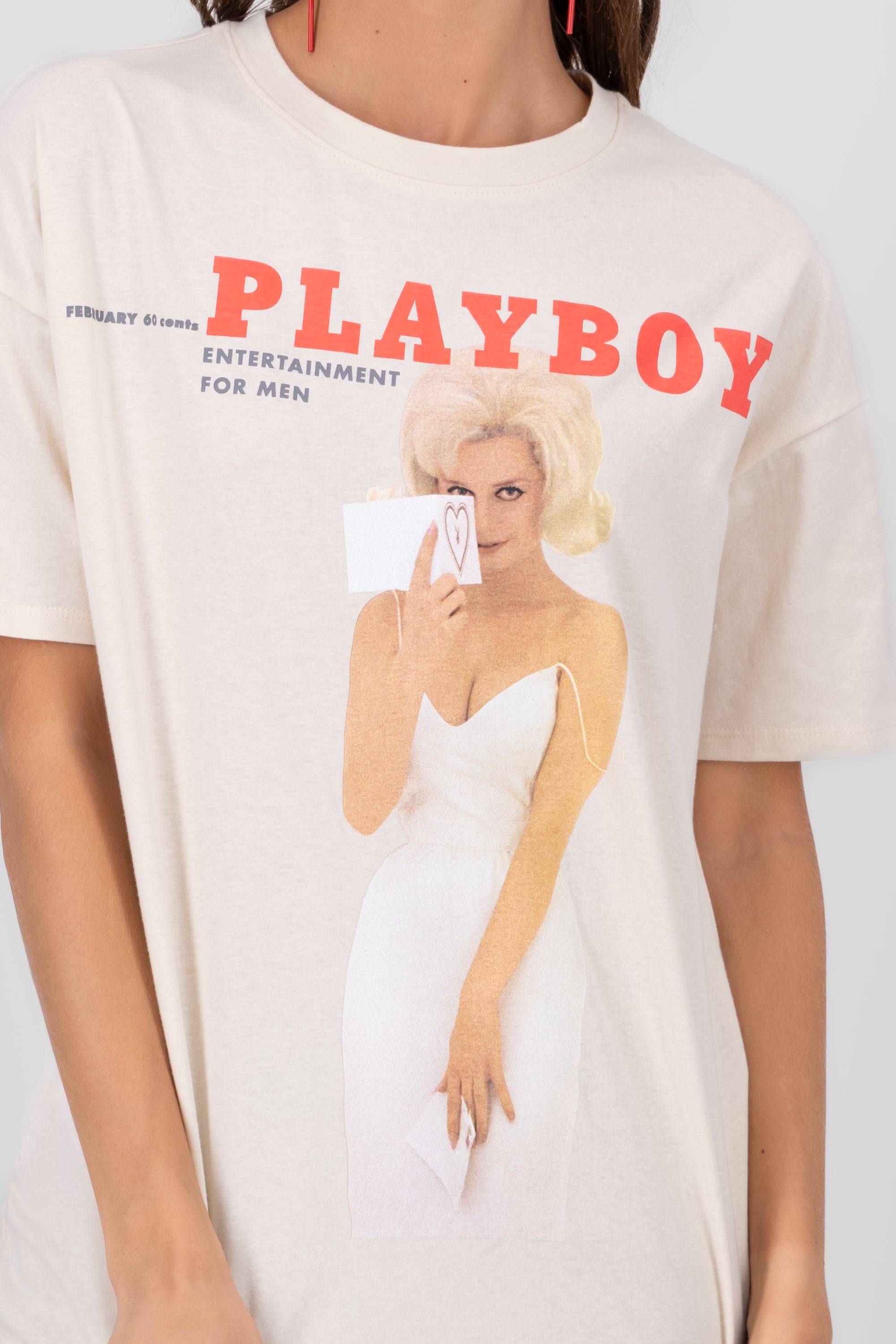 Playera play boy portada BLANCO