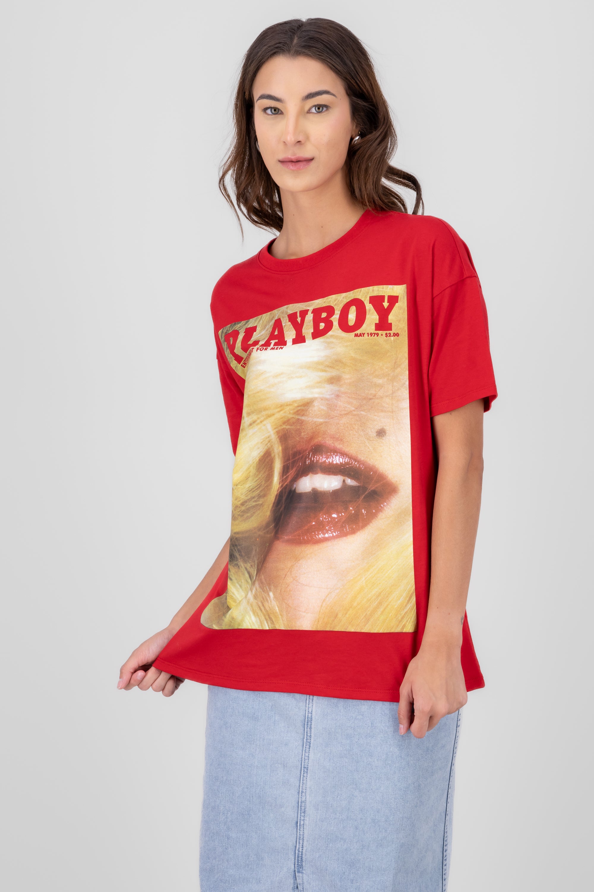 playera playboy labios ROJO