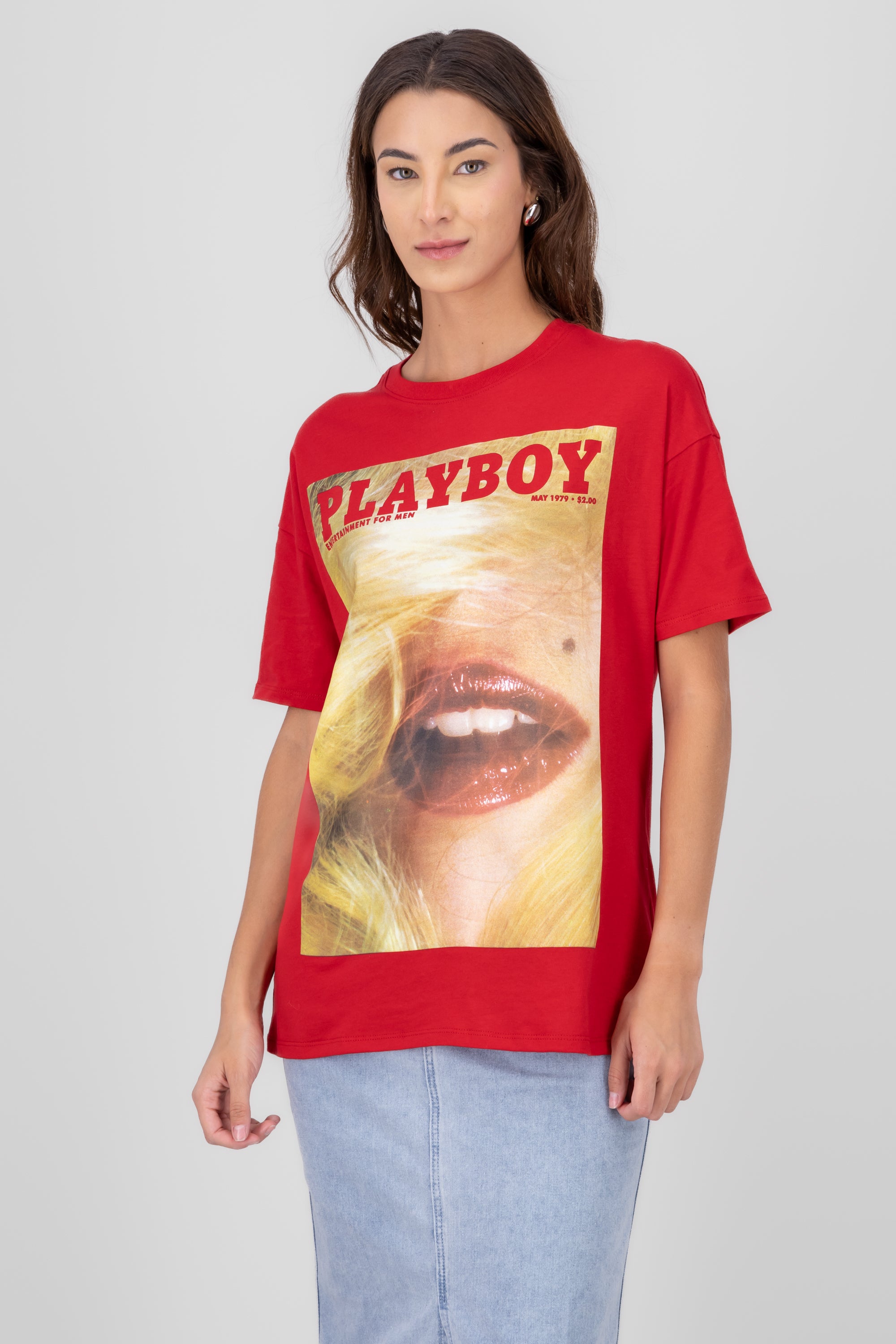 playera playboy labios ROJO