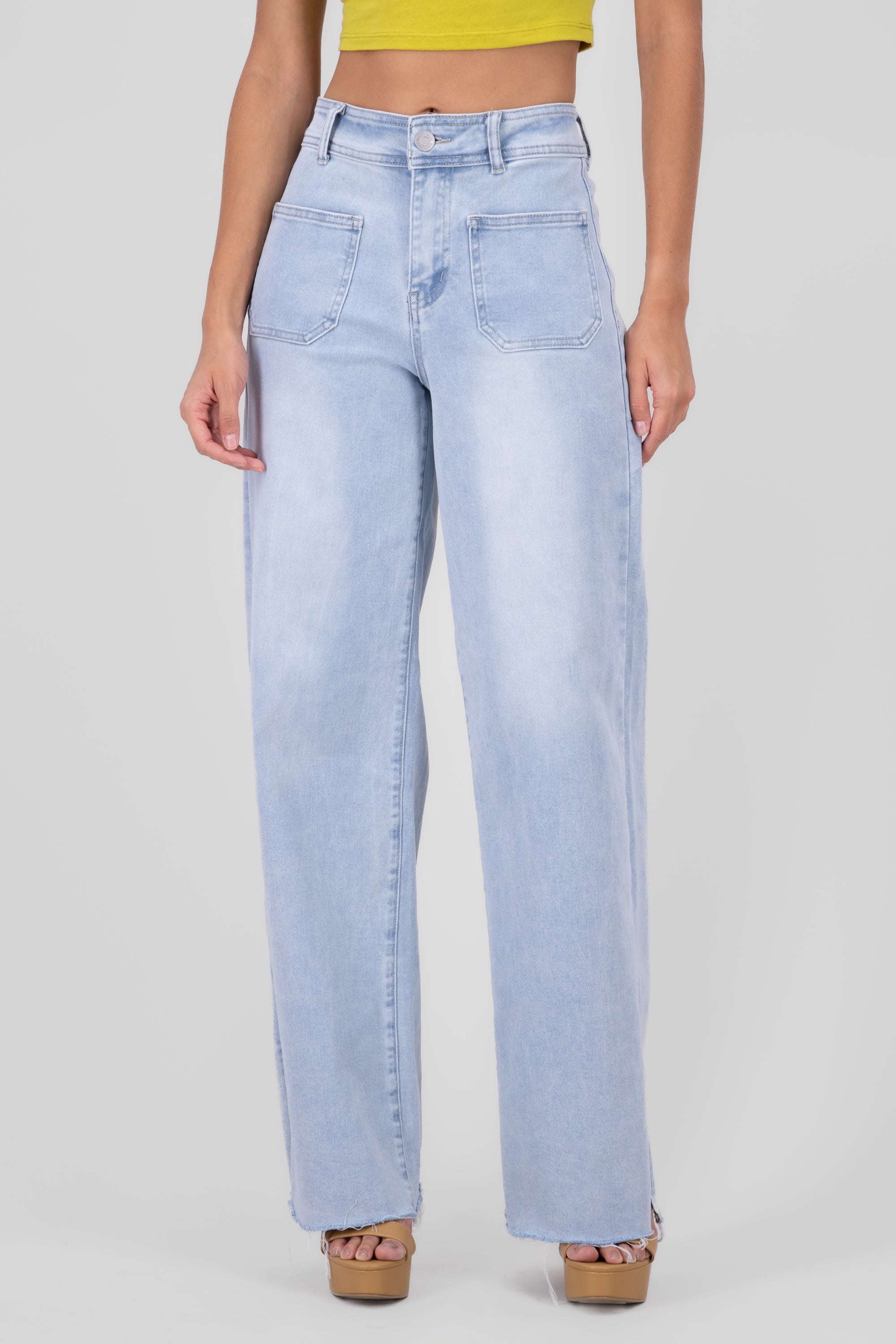 Straight Jeans 2 Bags with openings Light Wash