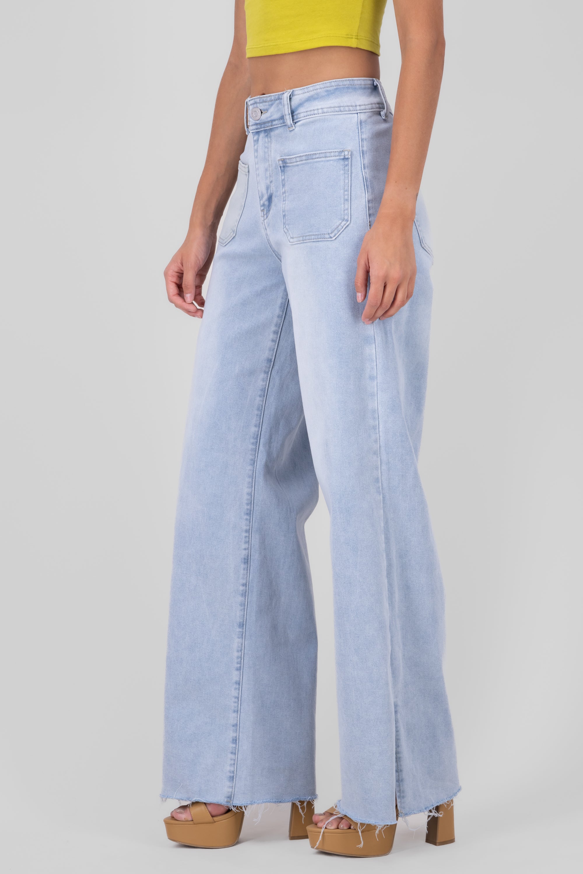 Straight Jeans 2 Bags with openings Light Wash