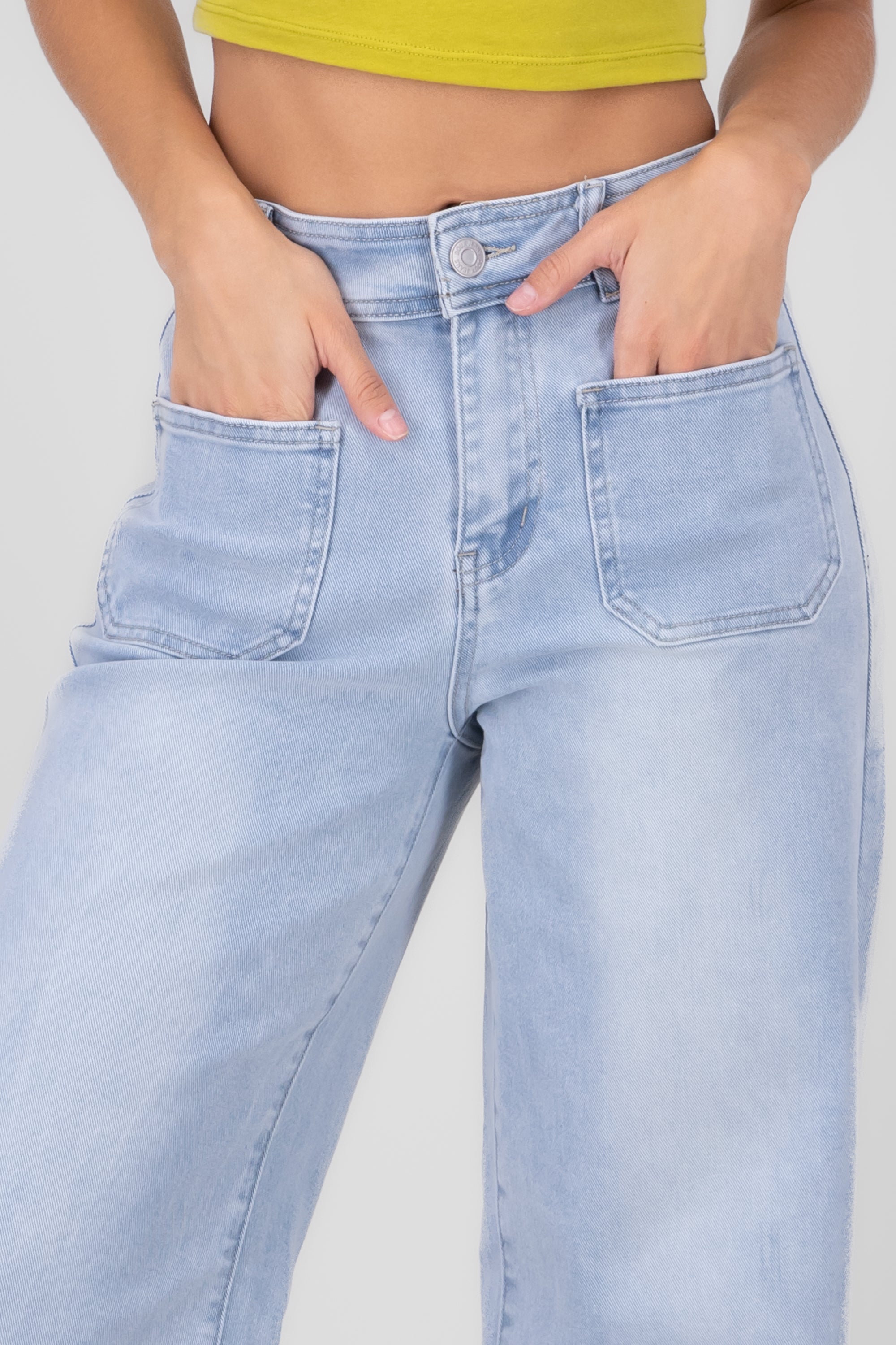 Straight Jeans 2 Bags with openings Light Wash