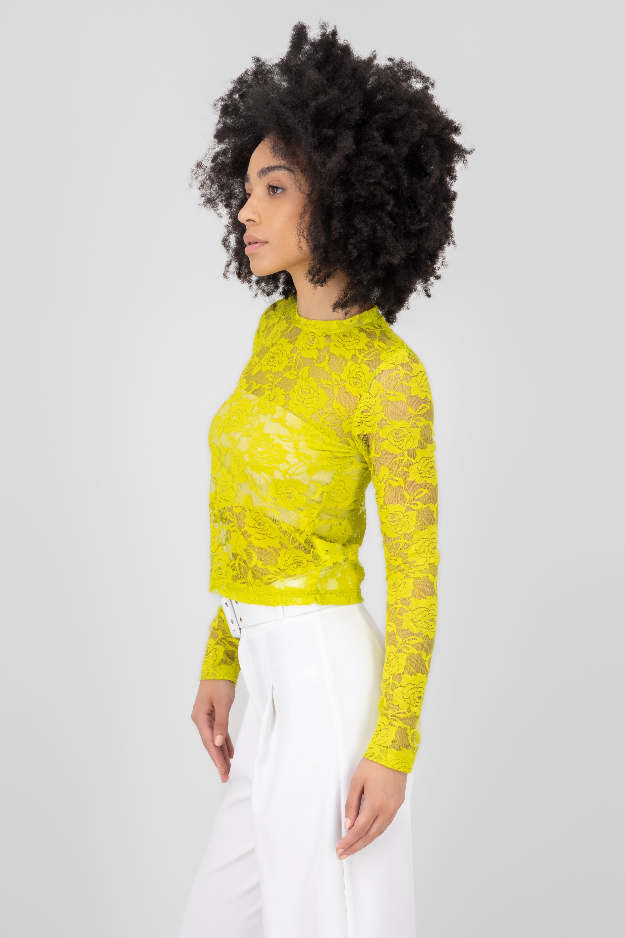 Top mesh rosas Bright green
