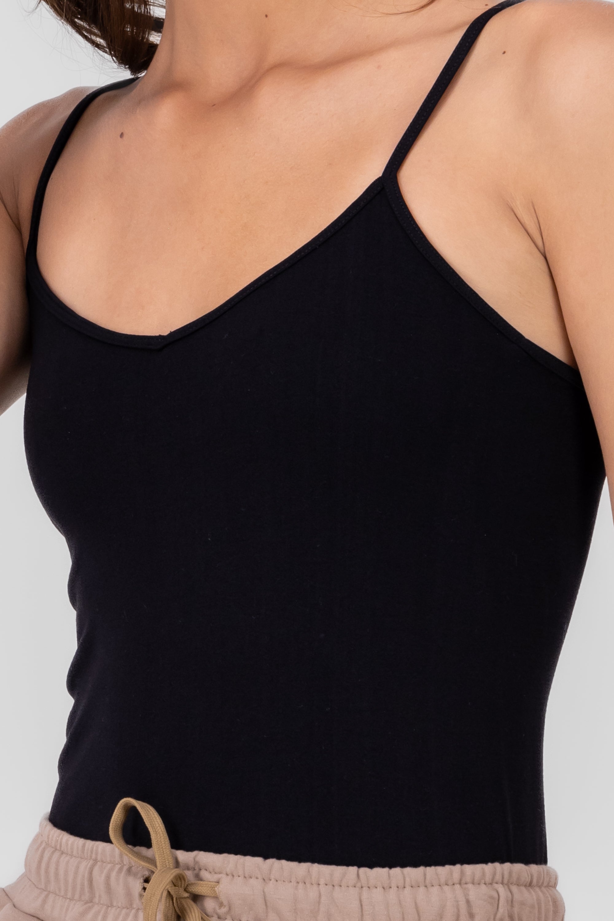 Blusa Ajustada Tirantes NEGRO