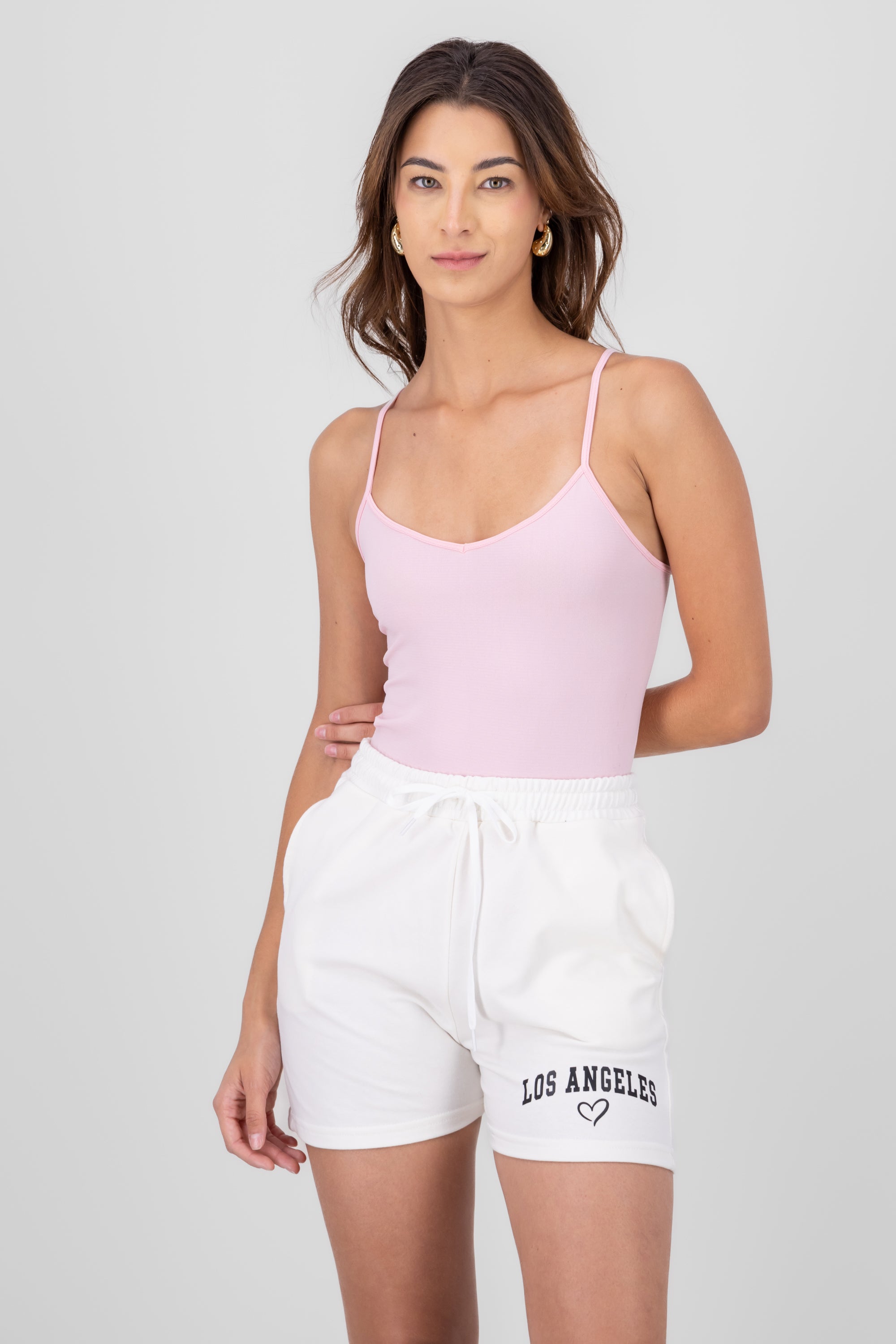 Blusa Ajustada Tirantes ROSA PASTEL