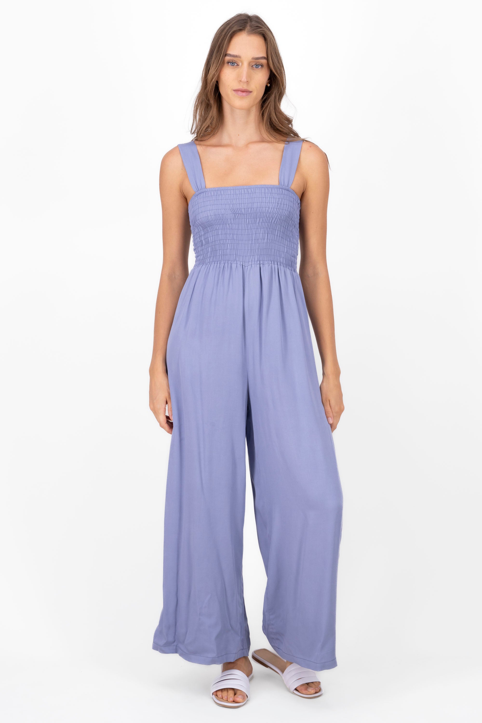 Jumpsuit tirantes detalle smock INDIGO