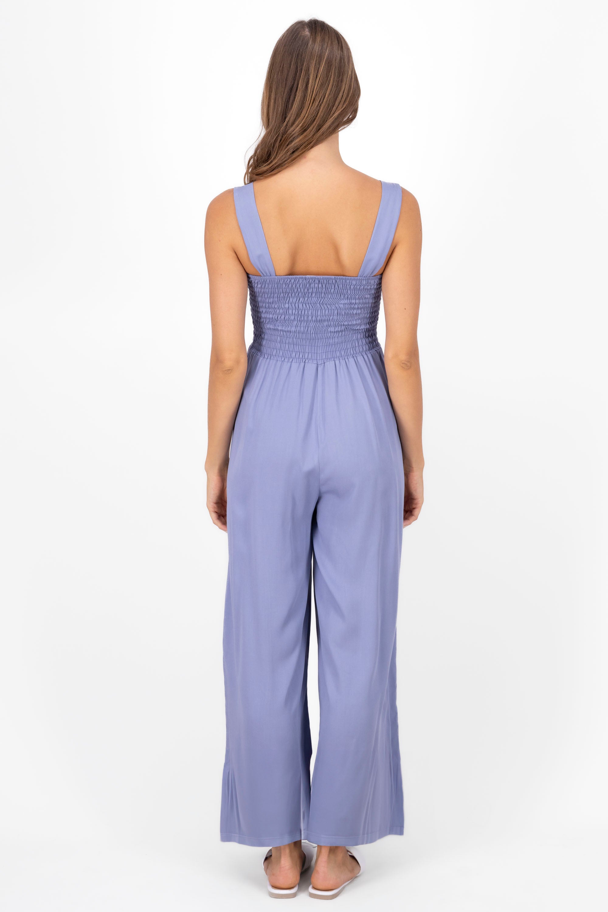 Jumpsuit tirantes detalle smock INDIGO