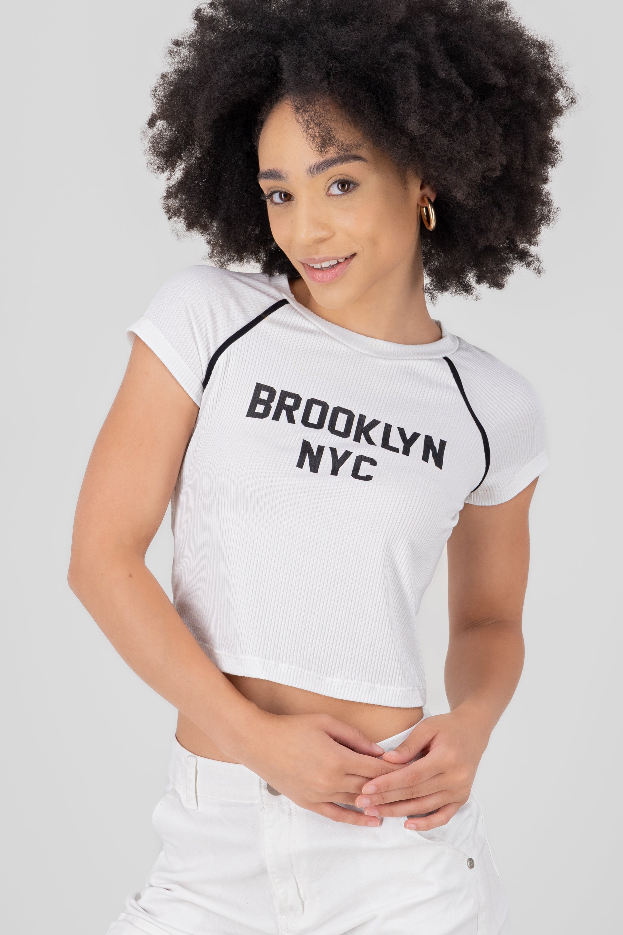 Playera brooklyn rib BLANCO