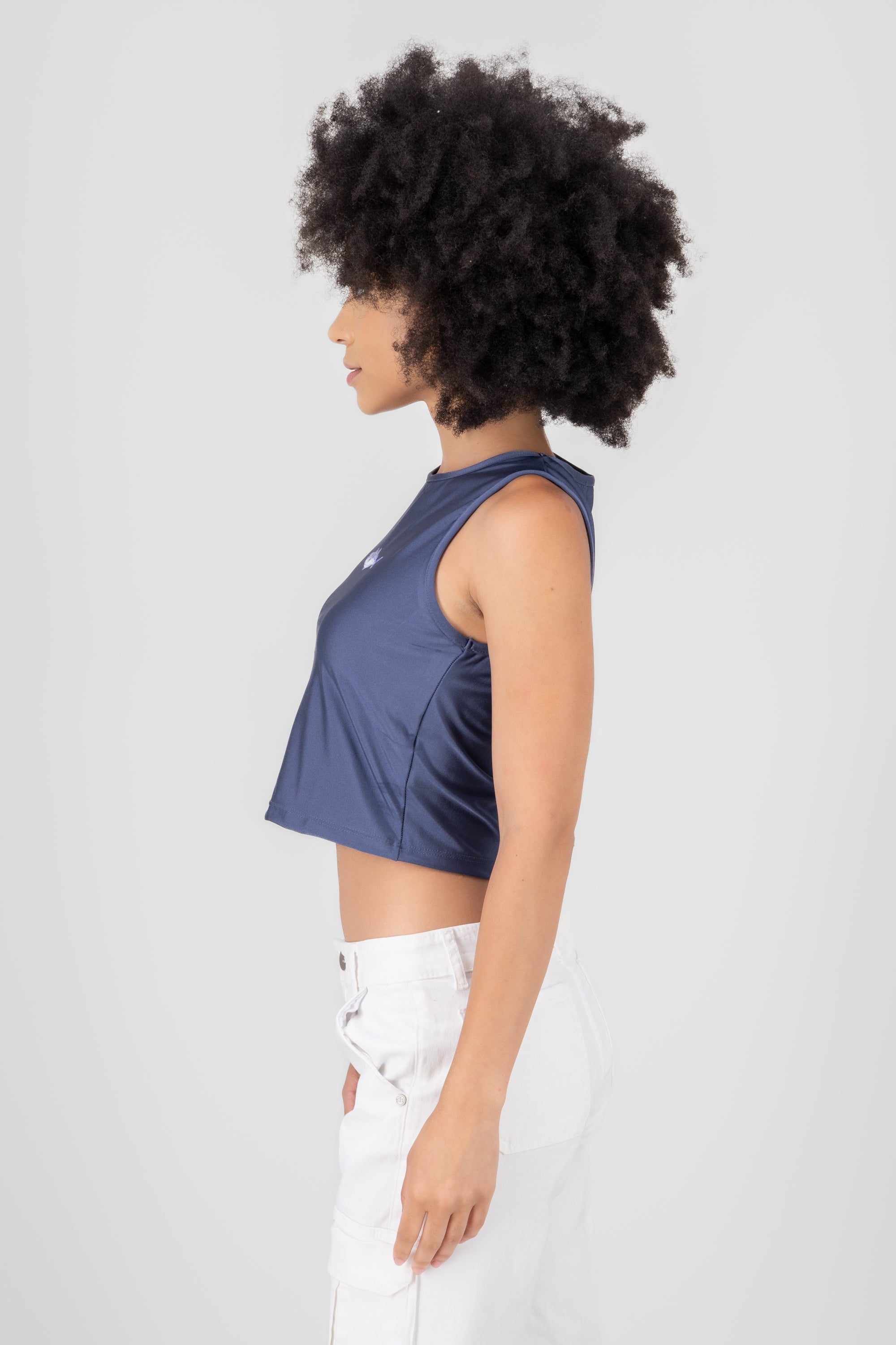 Top patterned fish INDIGO