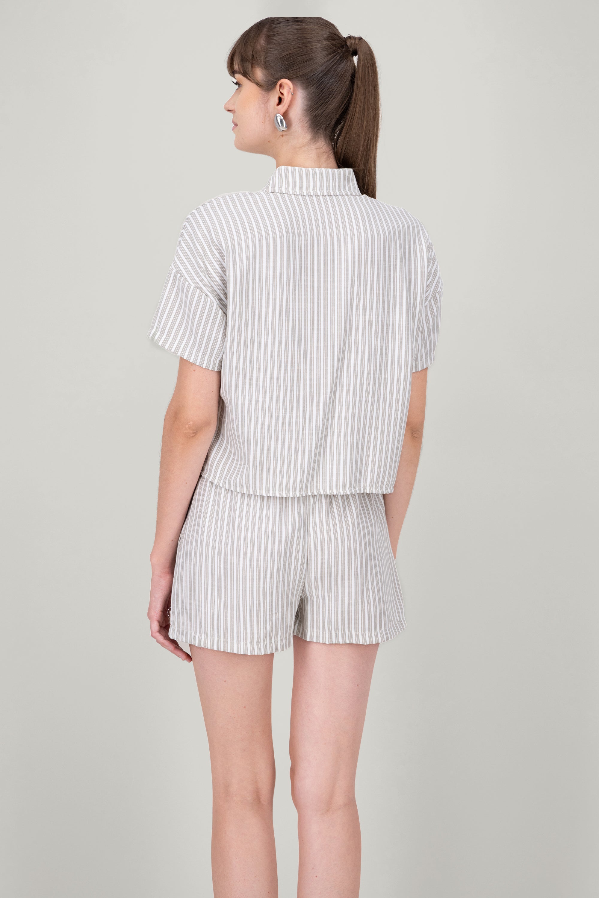 Short manga light crap shirt BEIGE