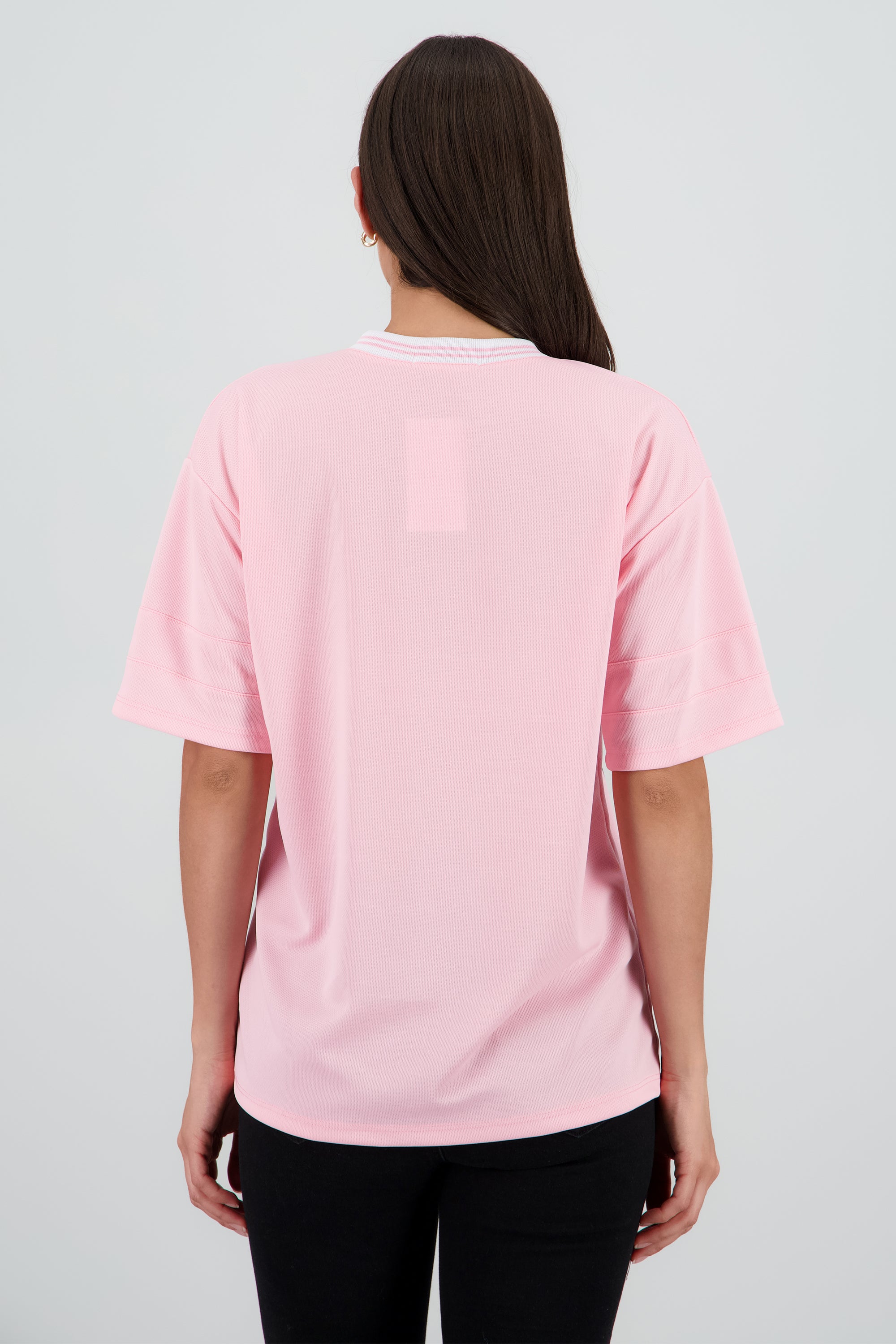 Playera oversize estampado numero ROSA PASTEL