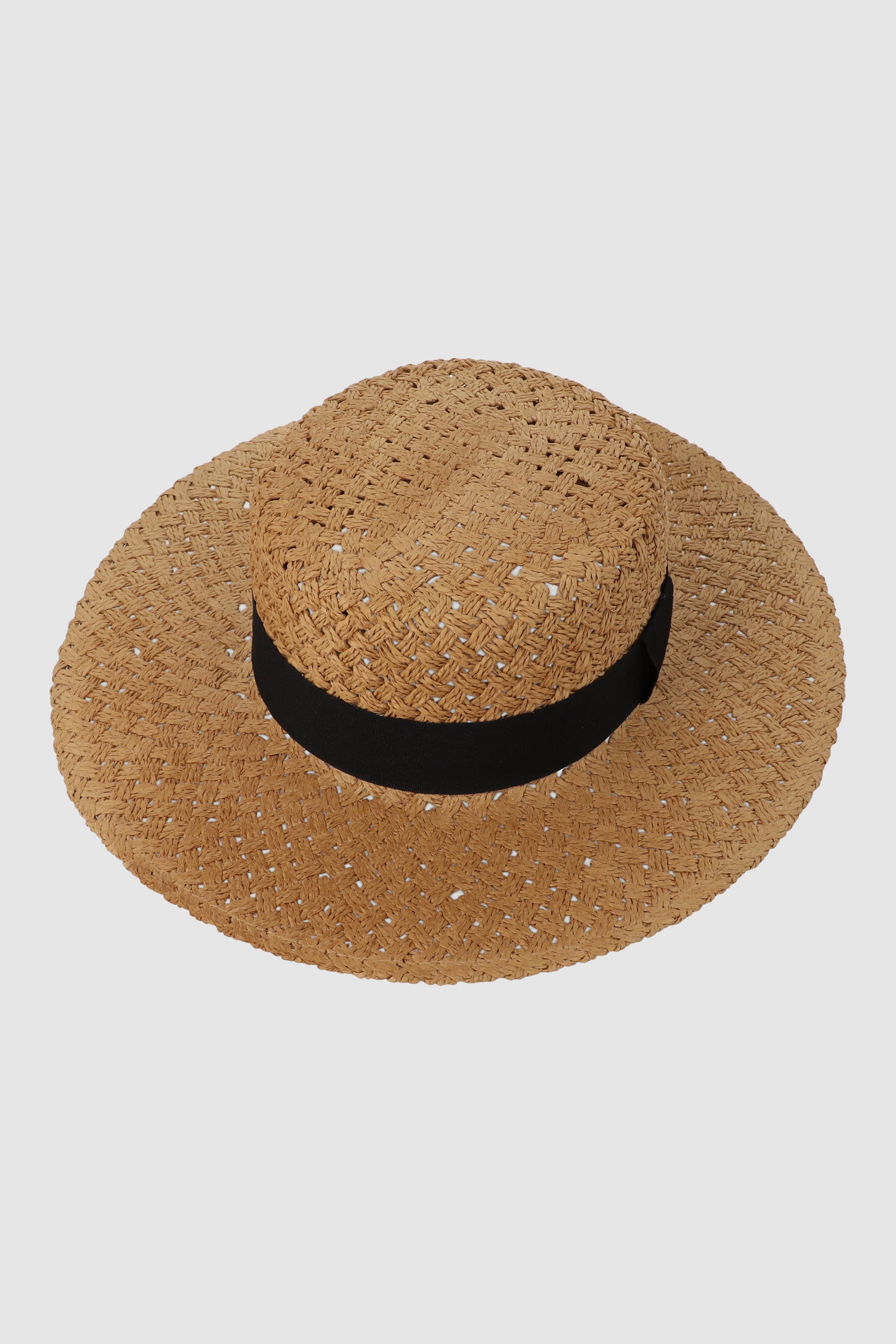 Flat fabric hat BEIGE