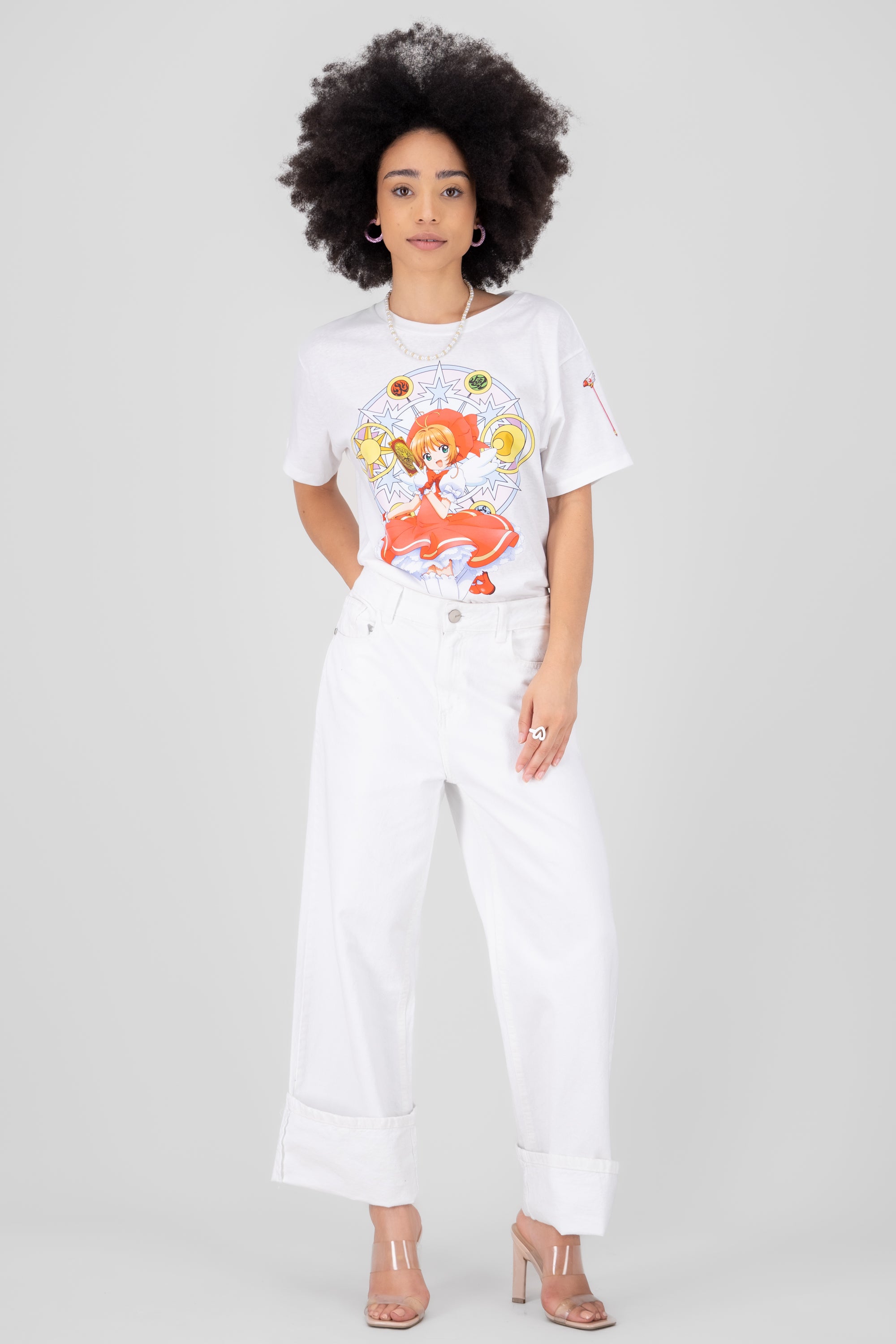 Playera sakura elementos BLANCO