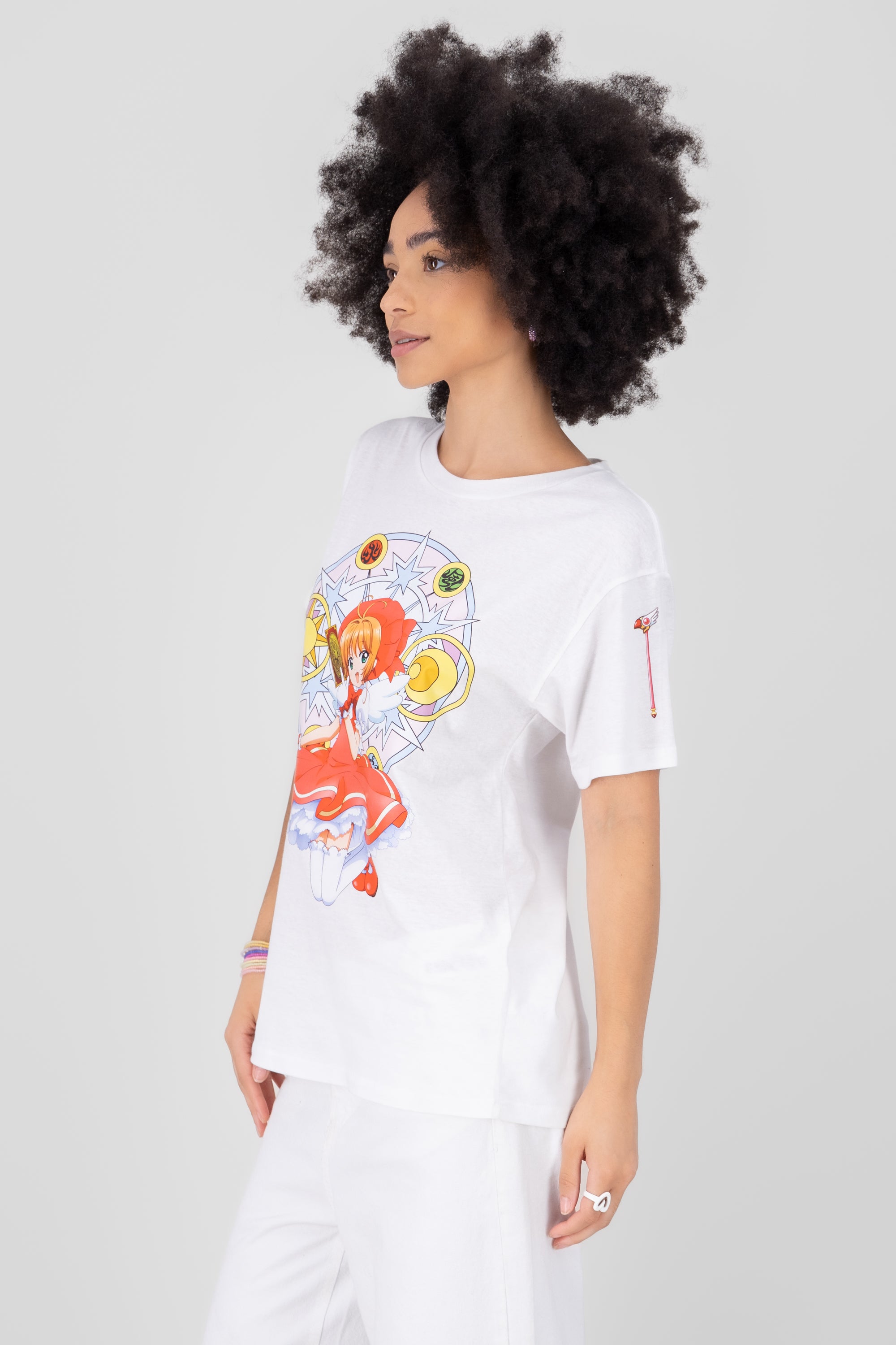 Playera sakura elementos BLANCO