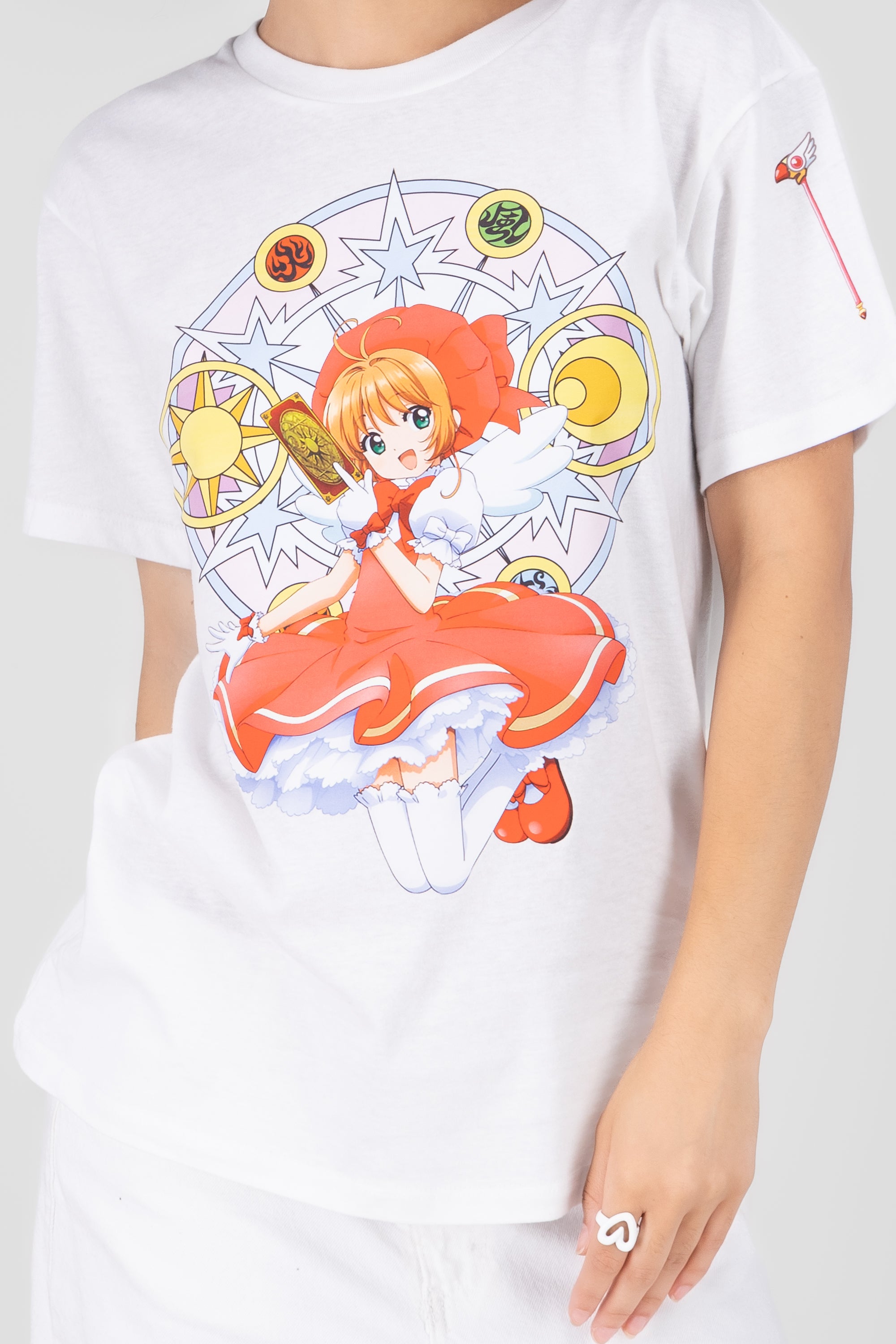 Playera sakura elementos BLANCO