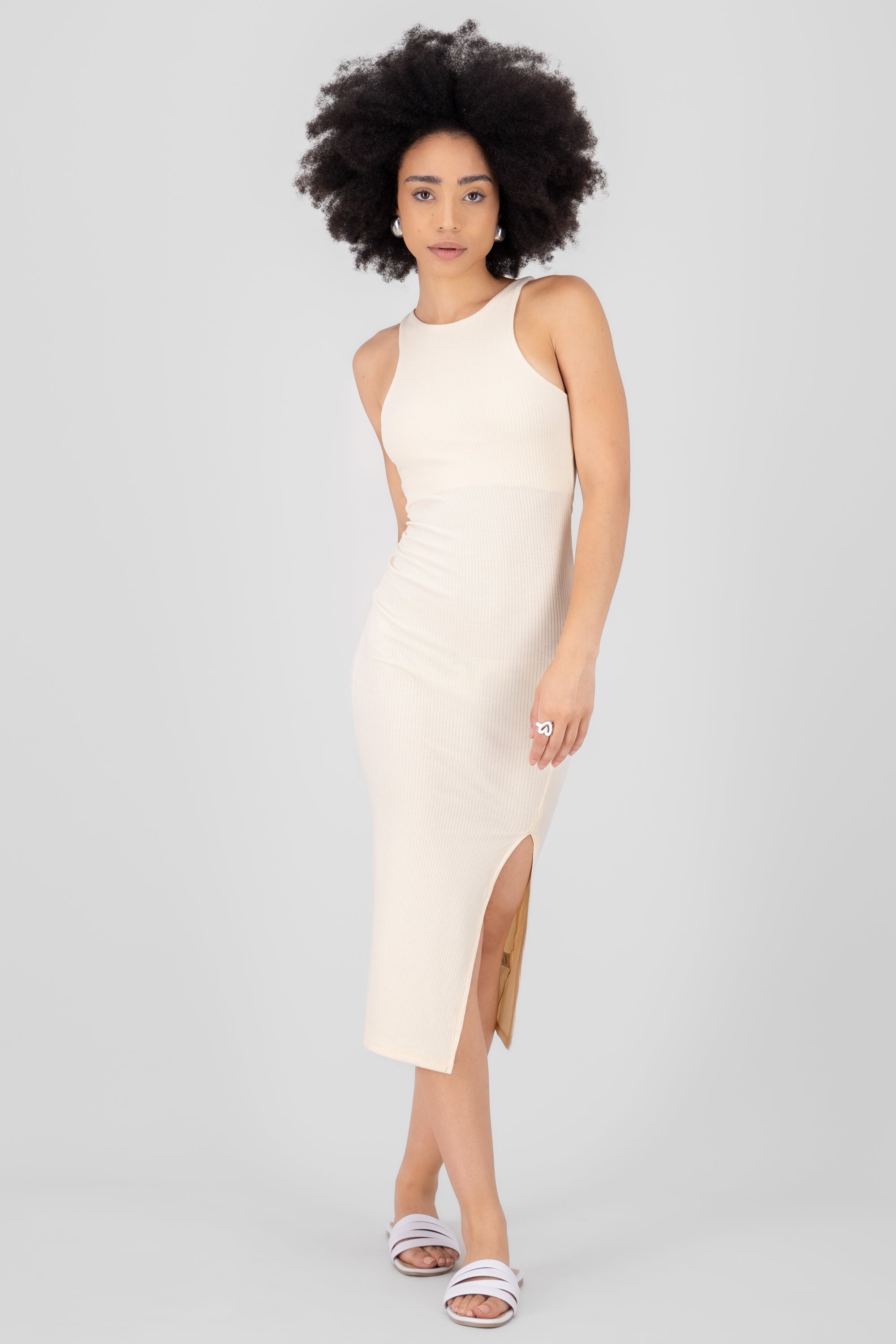 Maxi Rib dress CREAM