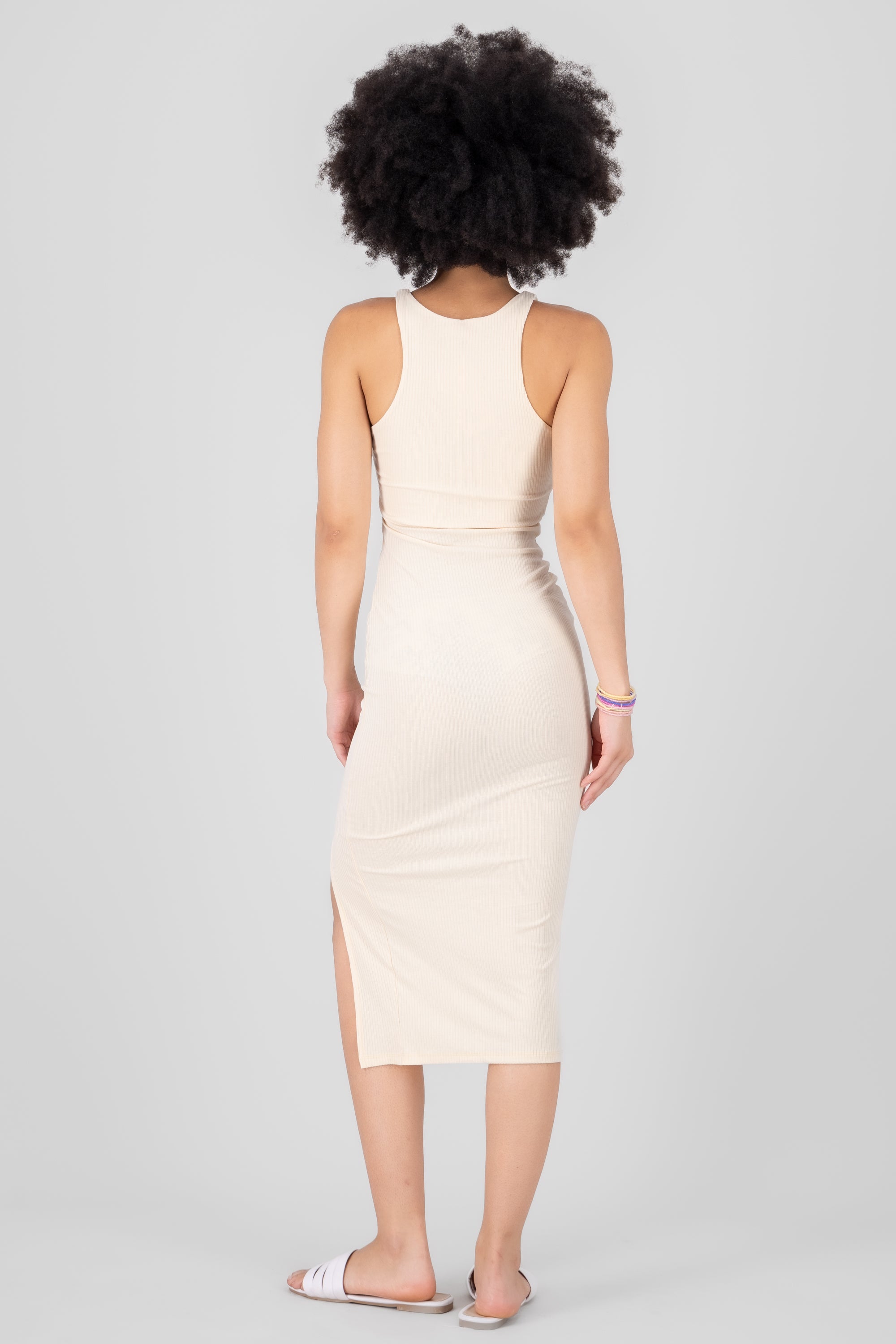 Maxi Rib dress CREAM