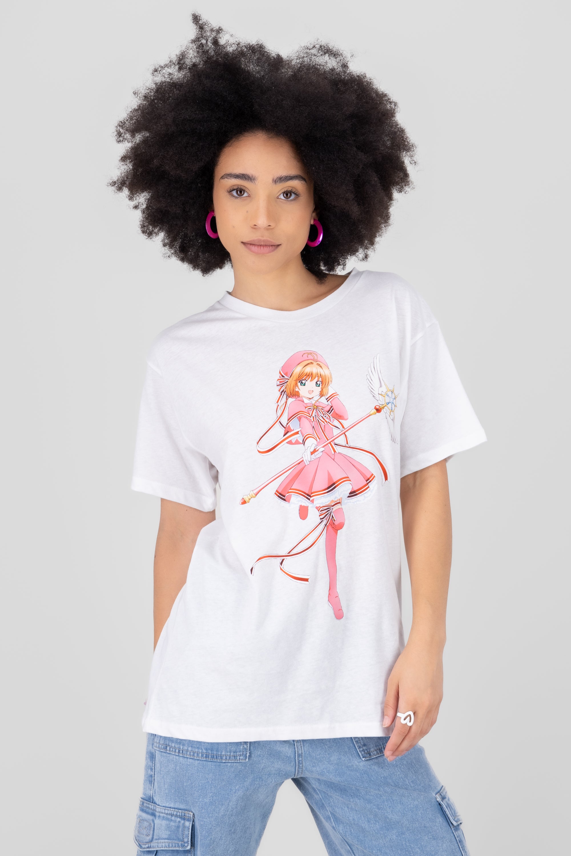 Playera sakura card captor manga corta BLANCO