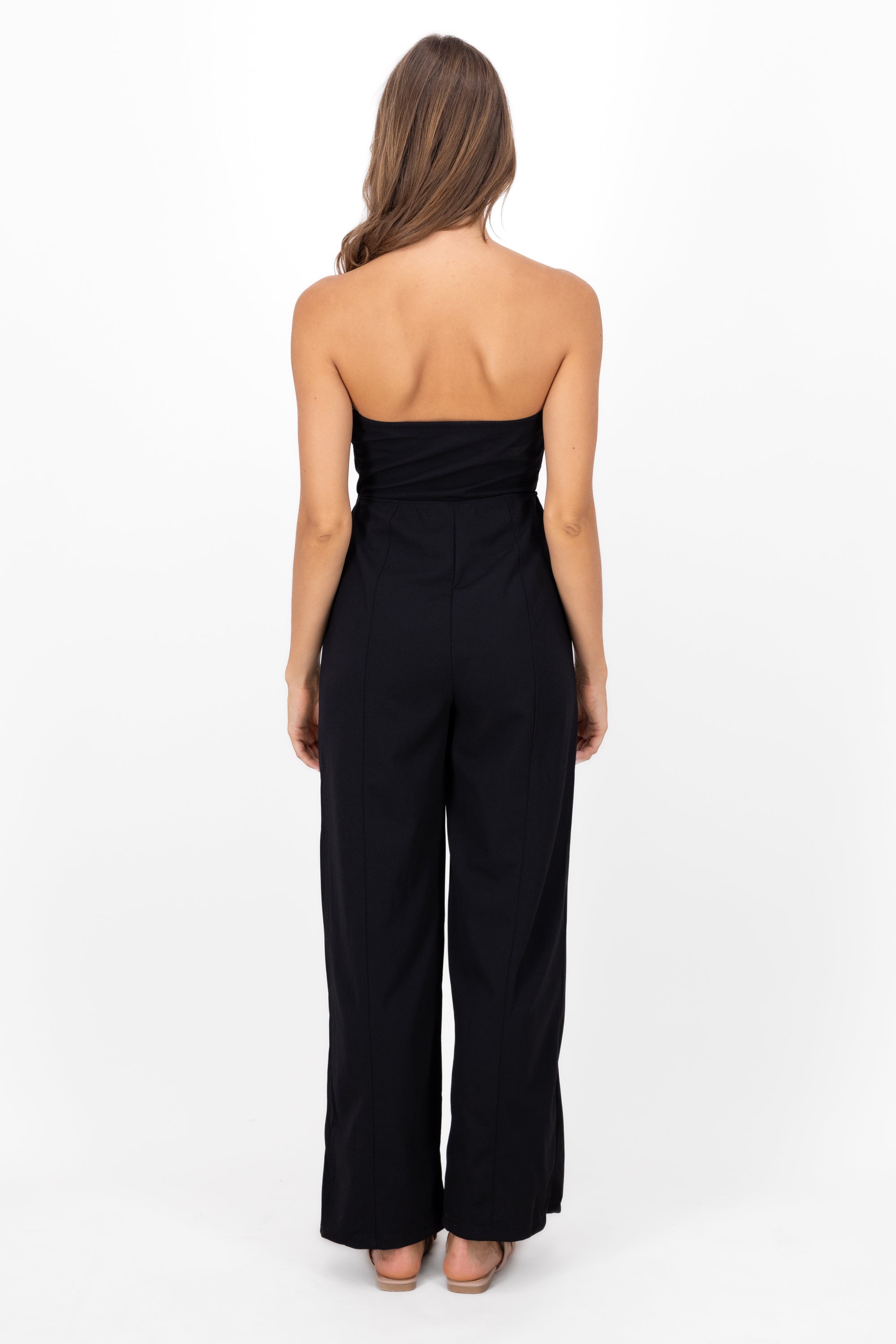 Jumpsuit strapless liso NEGRO