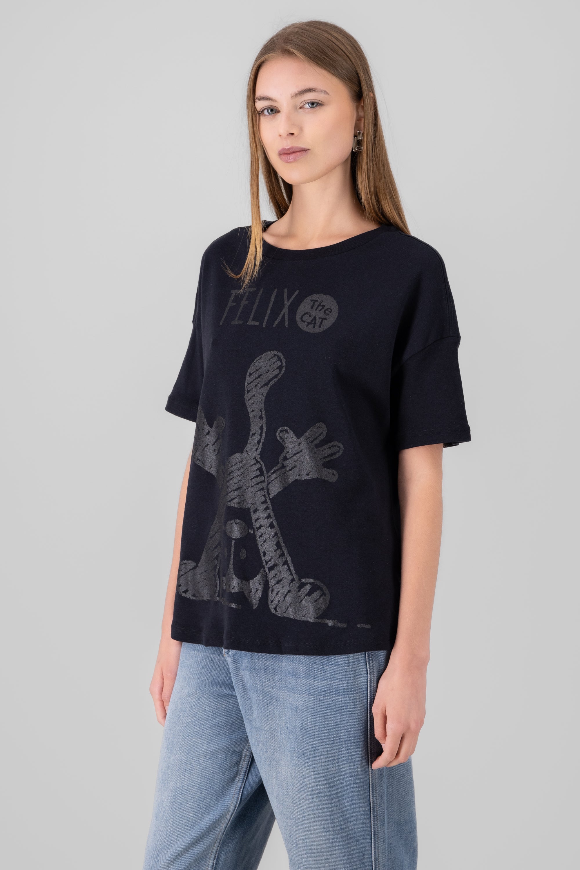 Playera felix el gato NEGRO