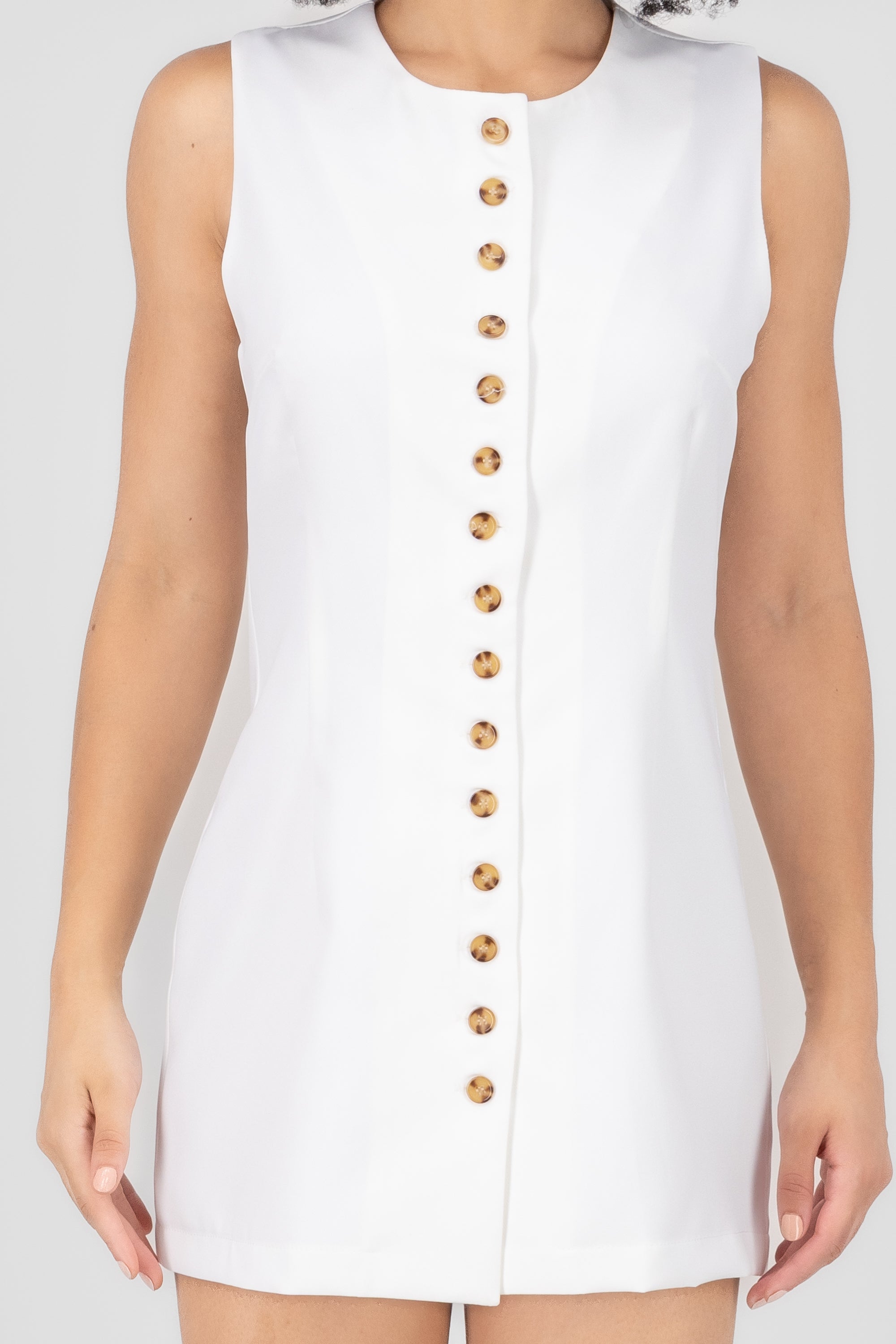 Mini dress with hyppsters small buttons Combo bone