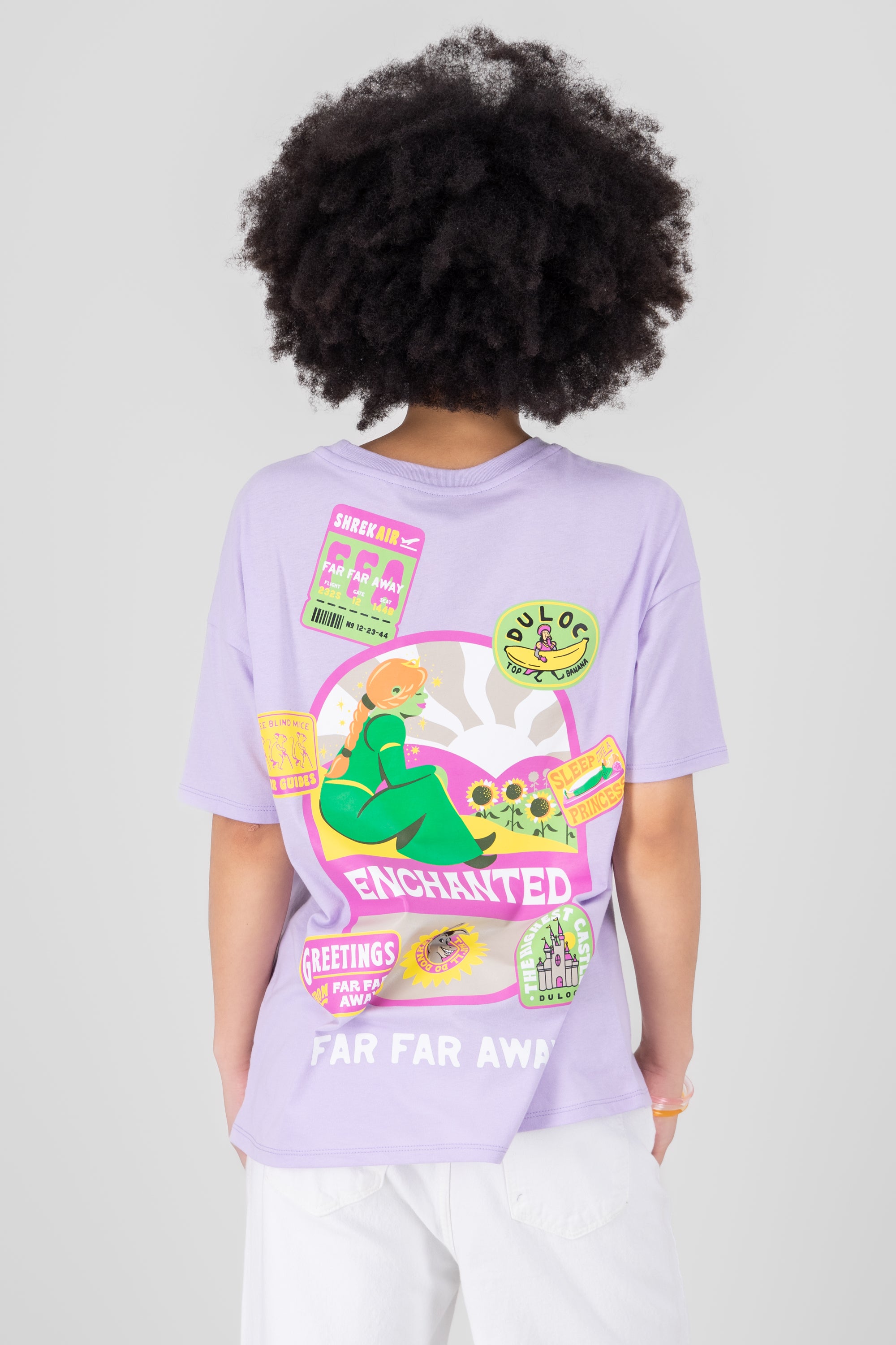 Playera stickers shrek LILA