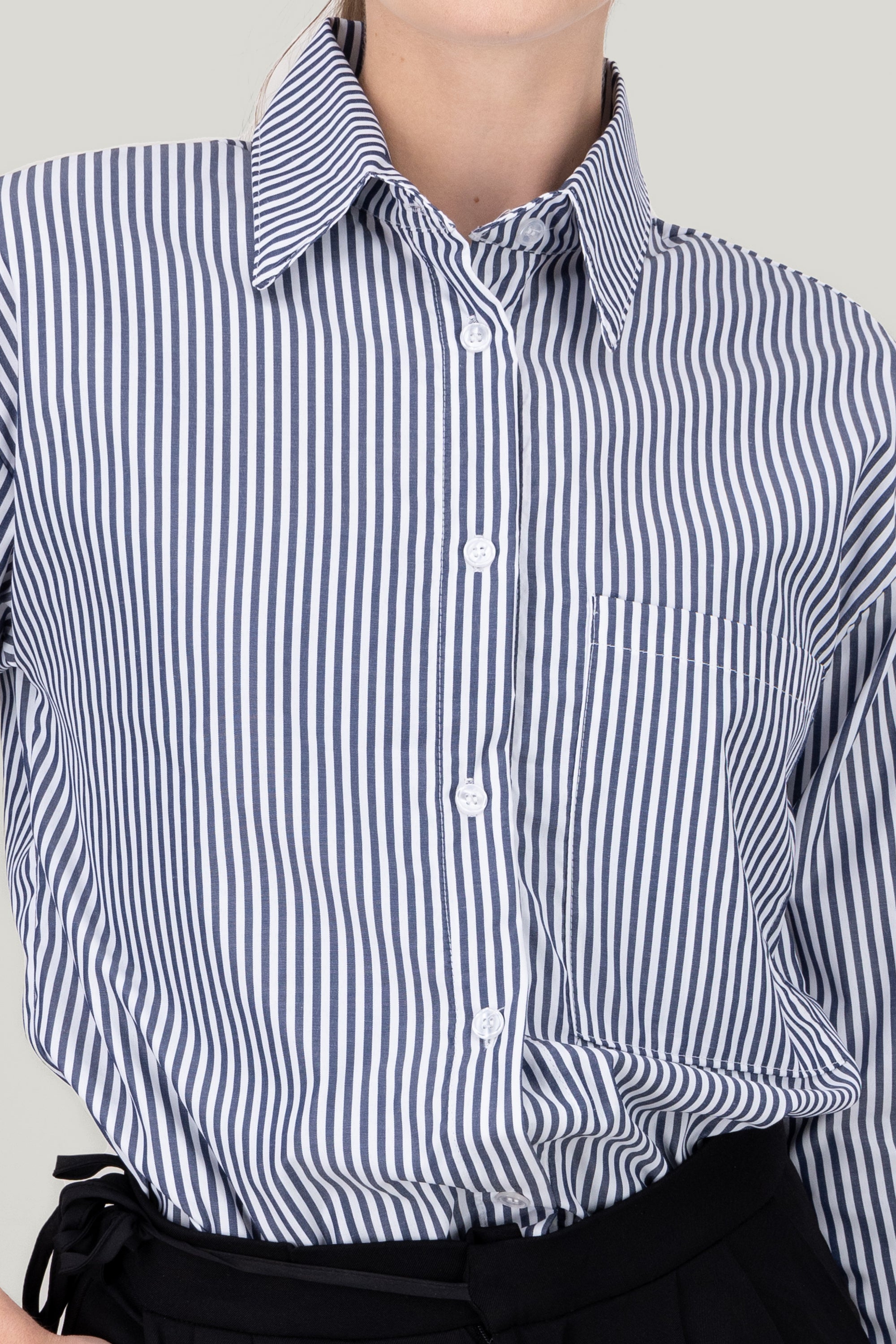 Camisa over rayas AZUL COMBO