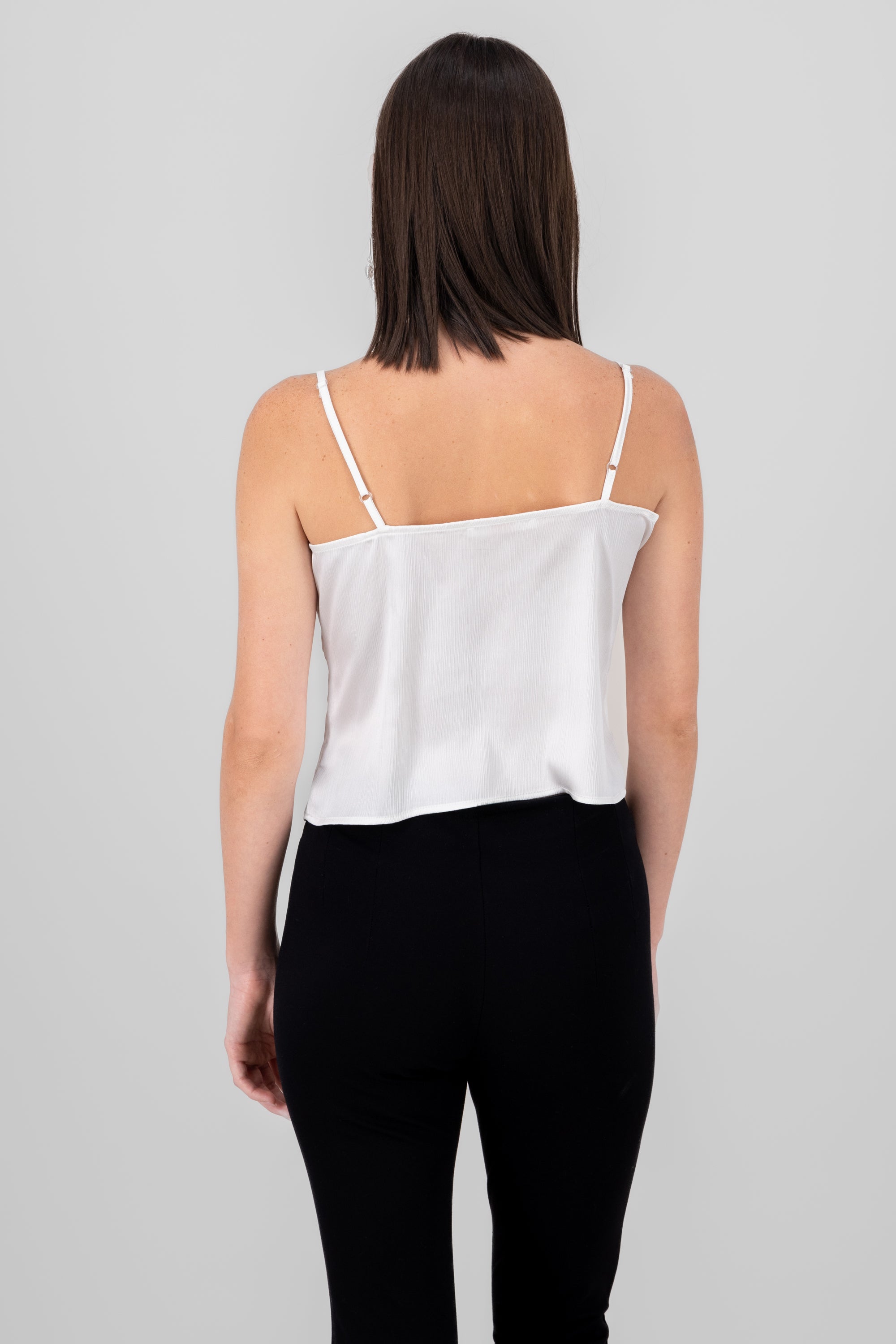 Blusa tirantes detalle amarre moños BLANCO