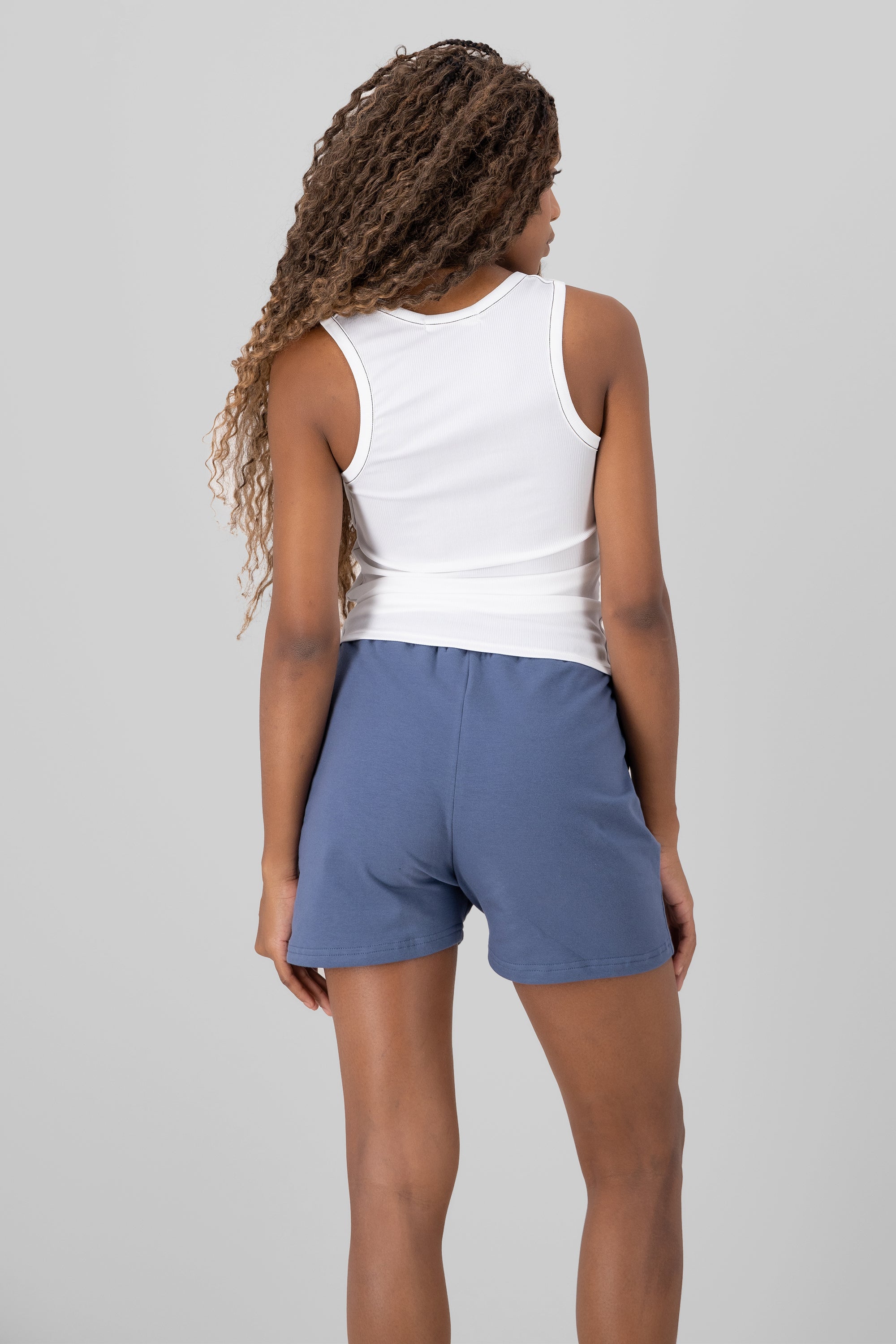 Top without sleeve contrast BONE