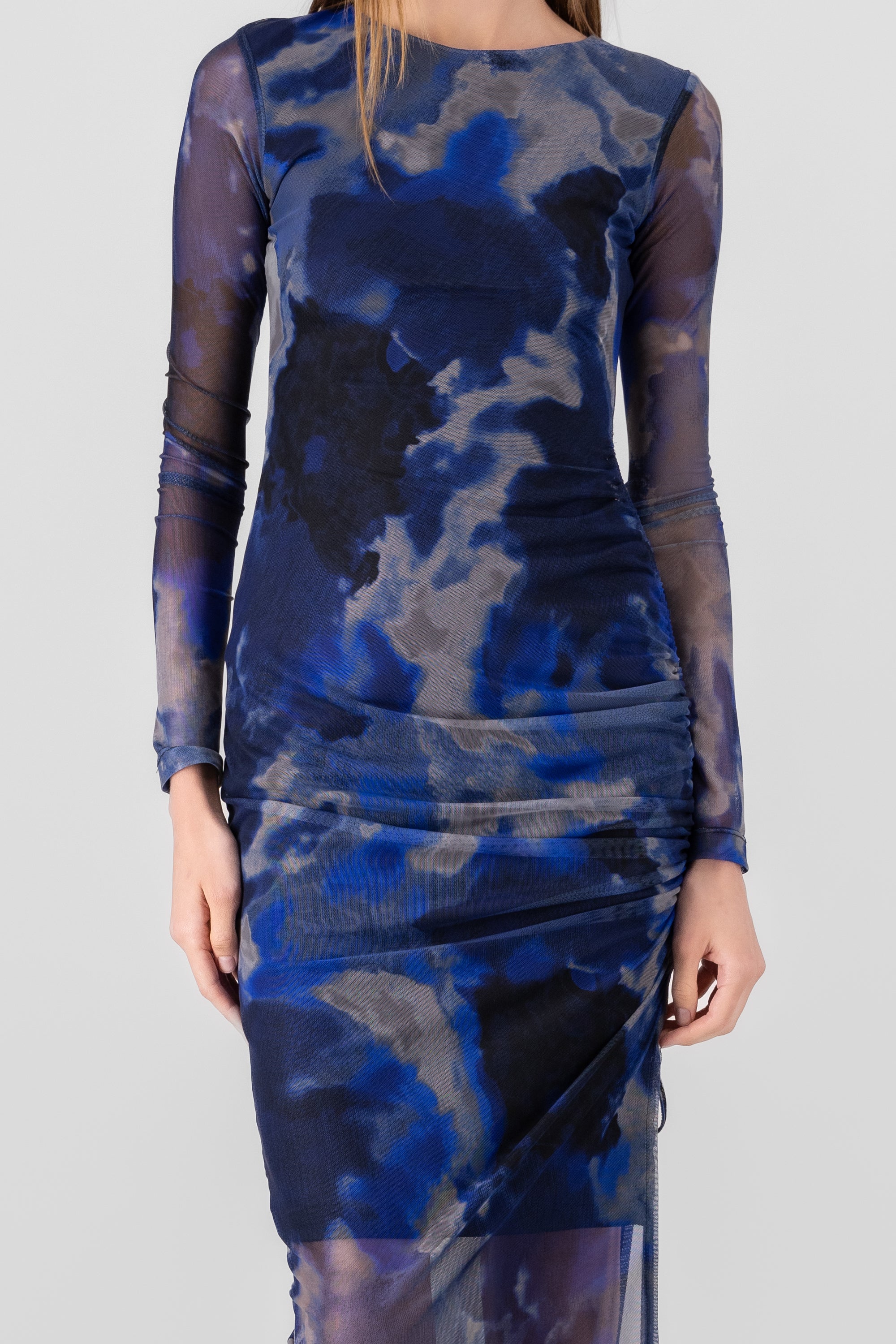 Maxi Mesh dress Combo blue