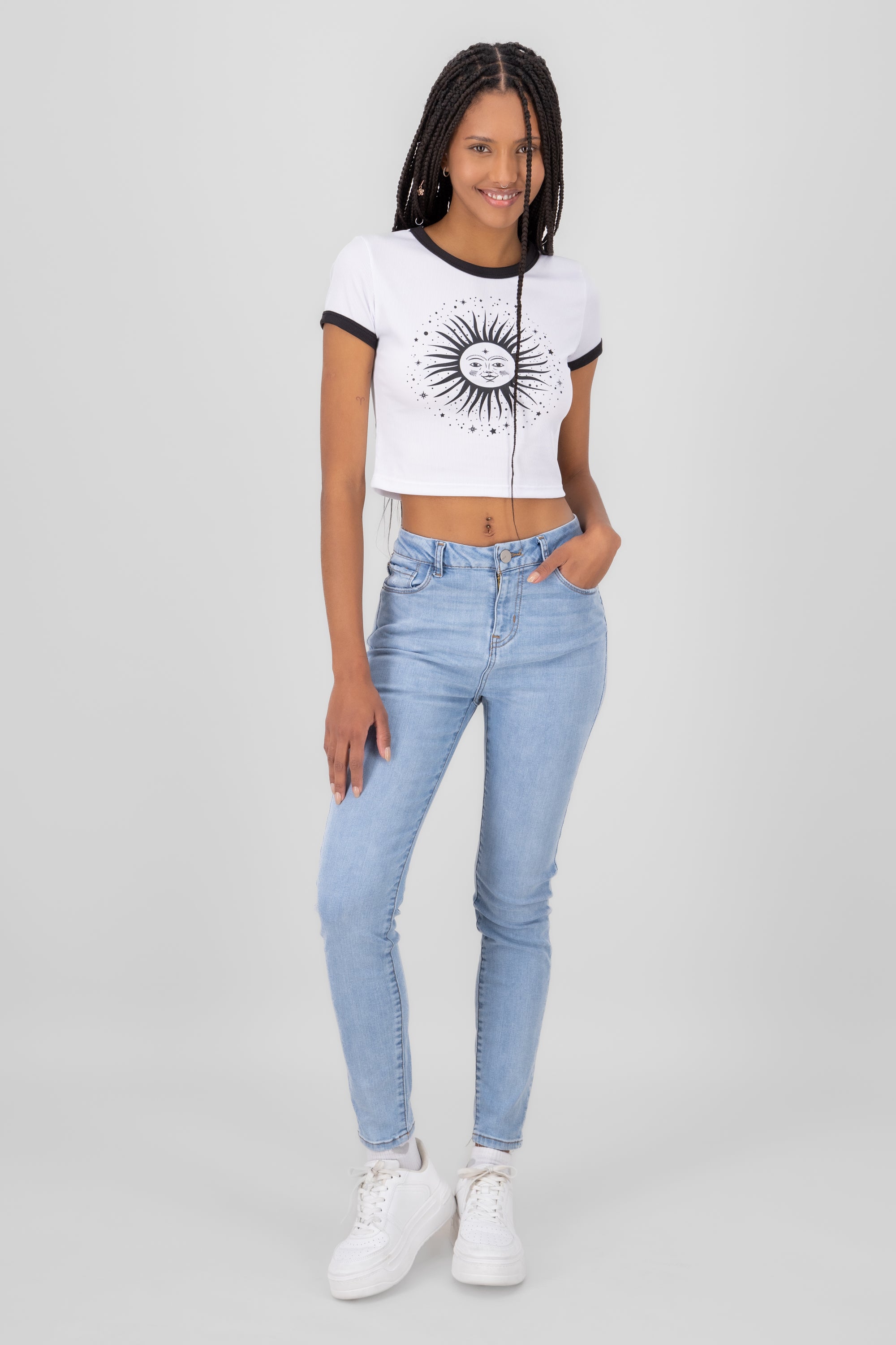 SKINNY JEANS Middle waist Light Wash