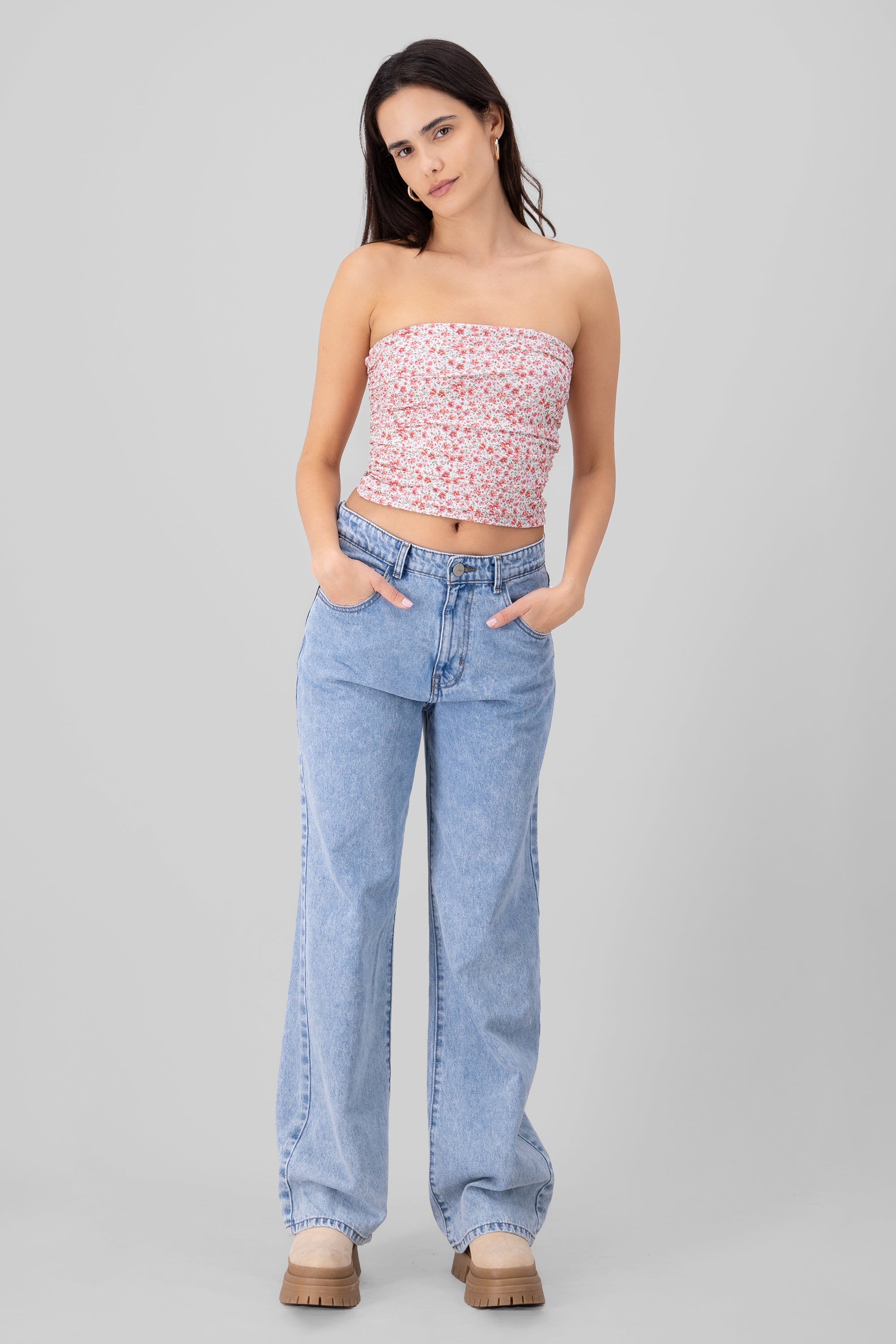 Basic Straight jeans ACID LIGHT