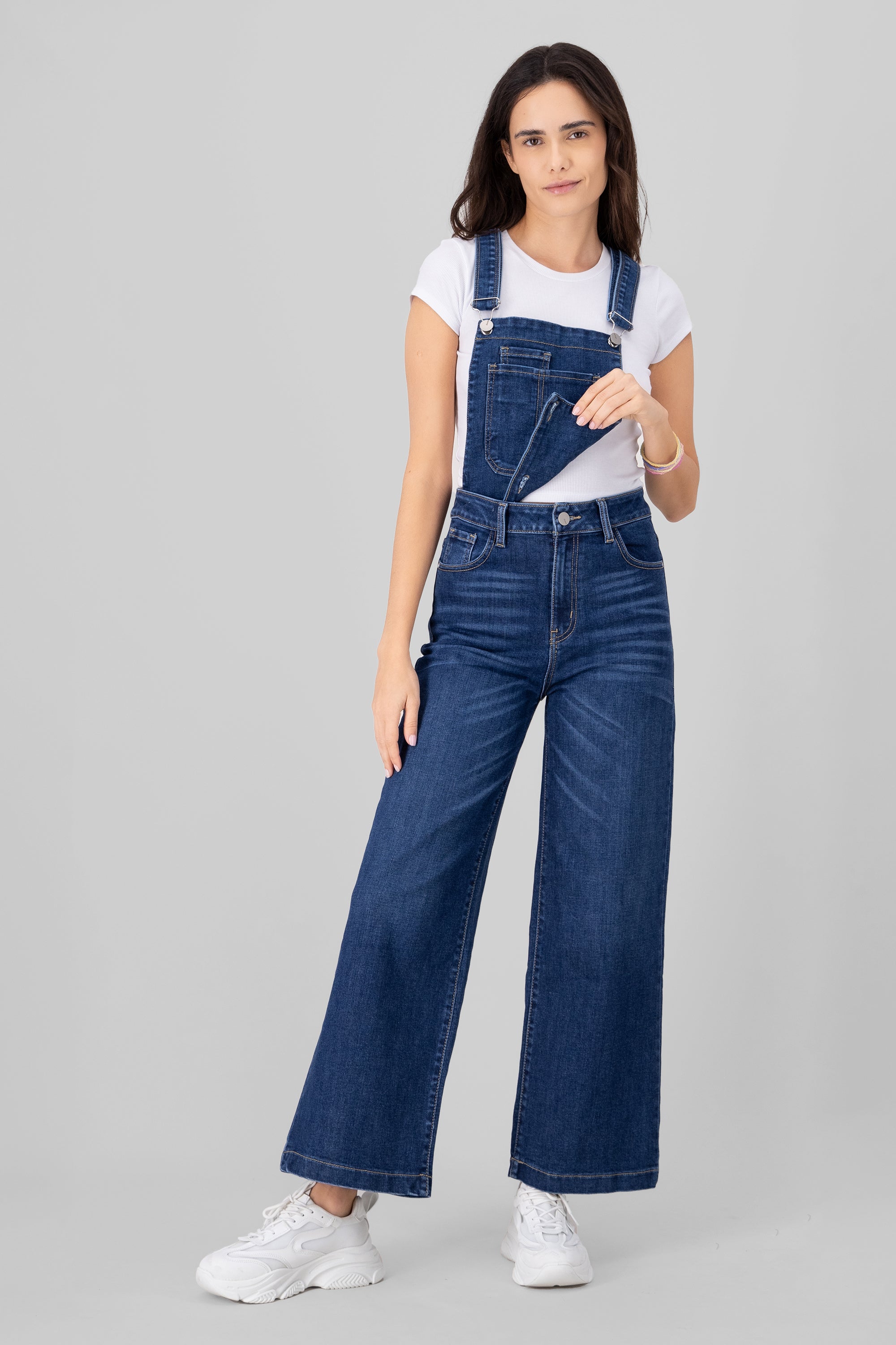 Overall jeans straight STONE