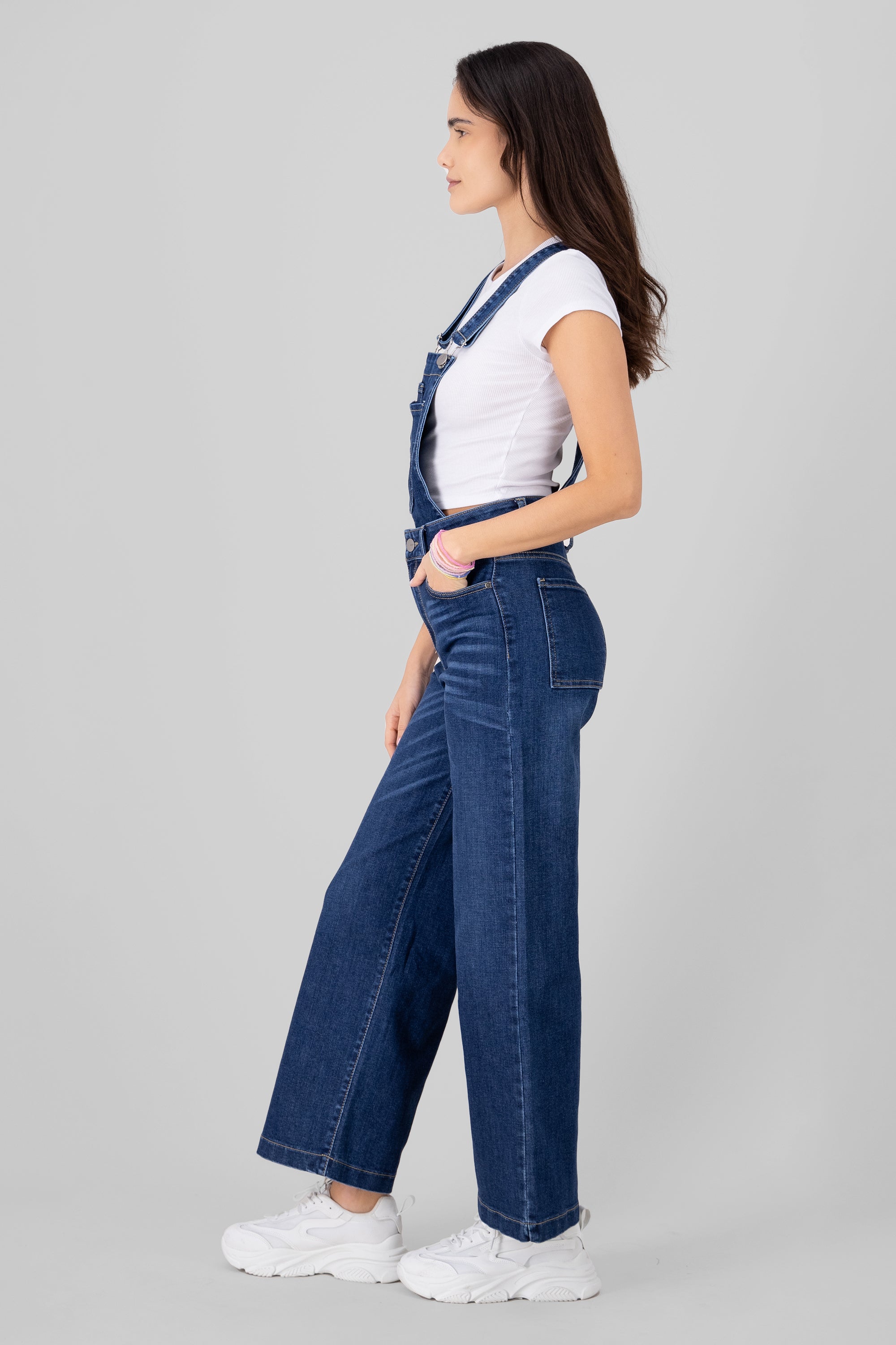 Overall jeans straight STONE