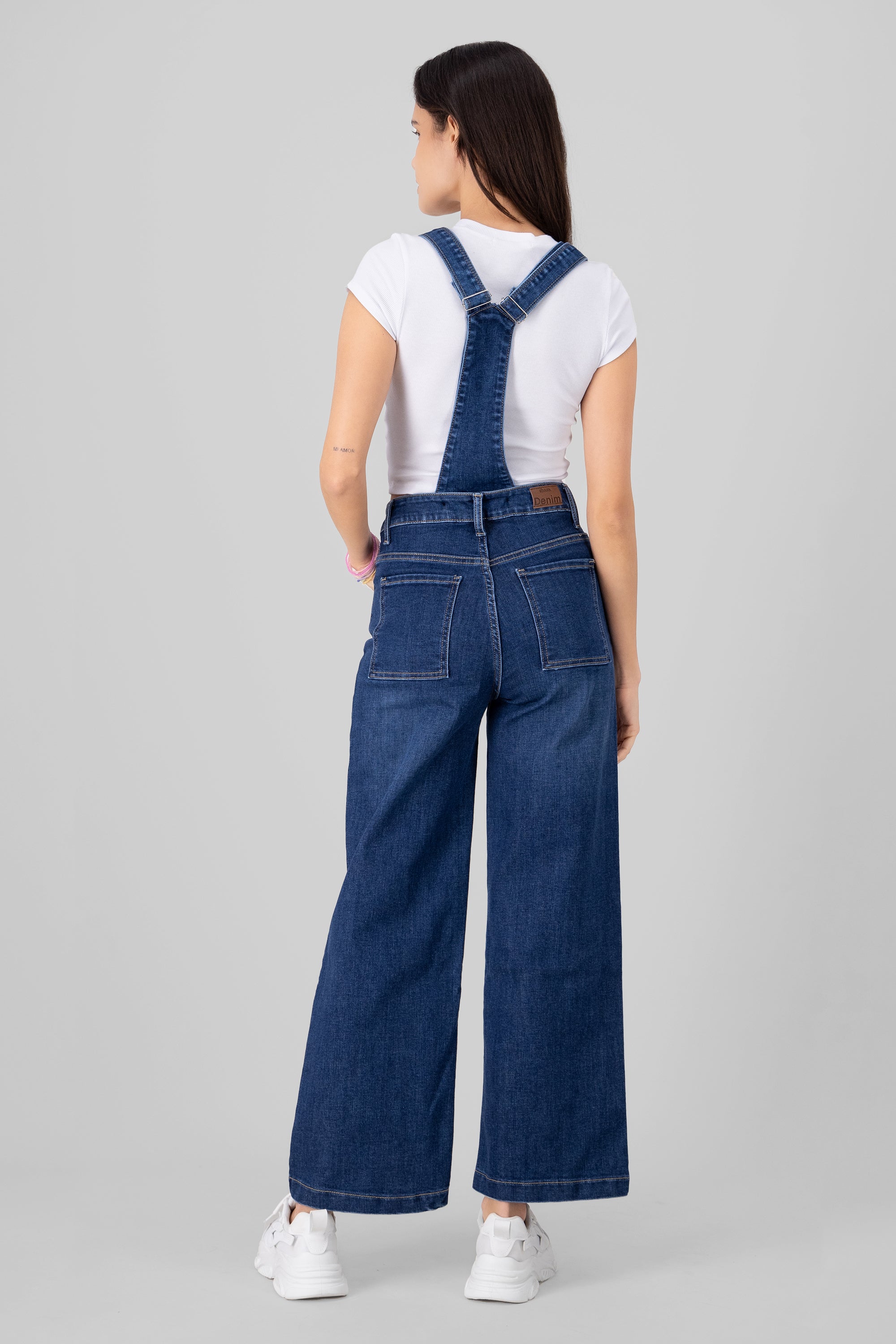 Overall jeans straight STONE