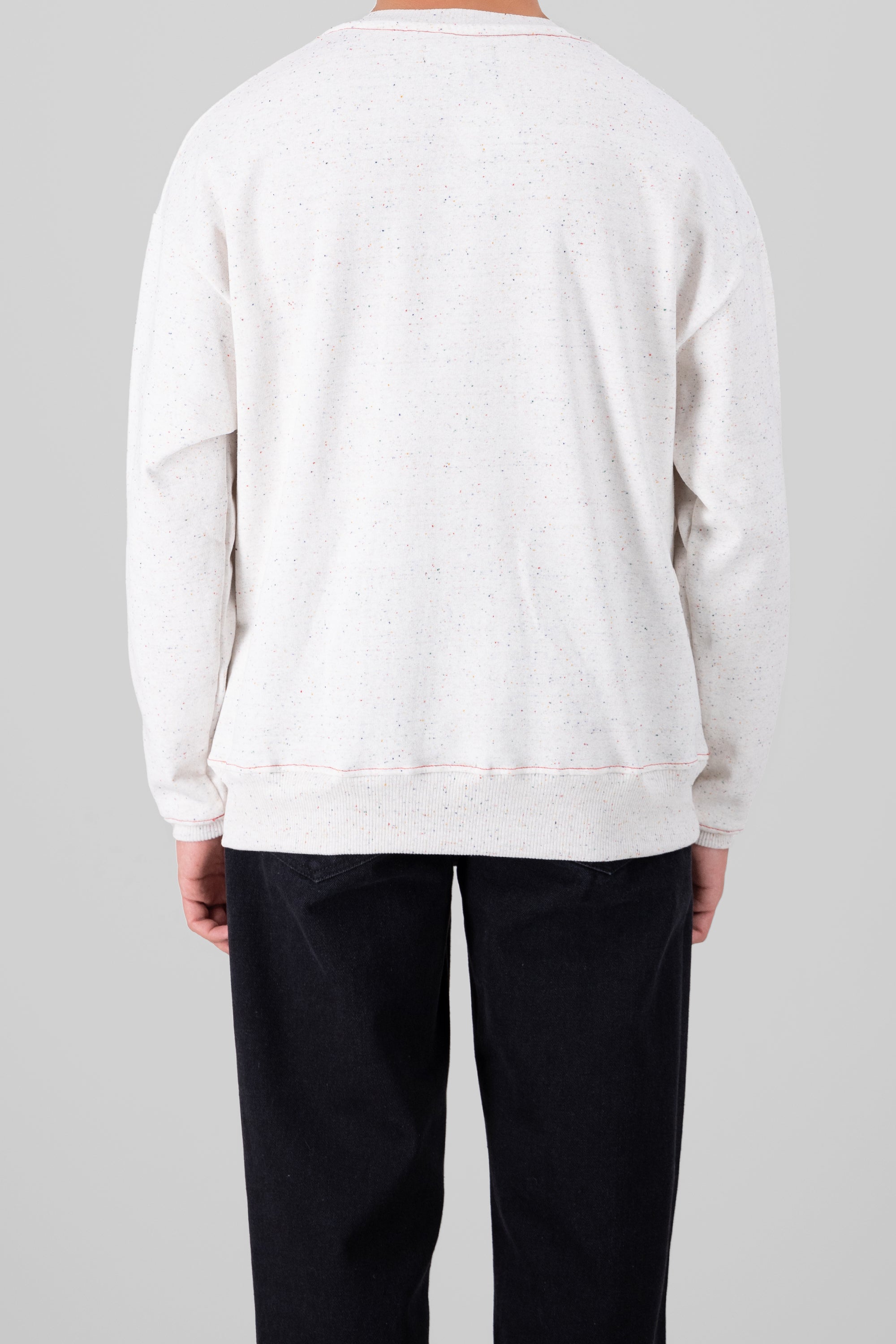 Round neck sweatshirt White Combo