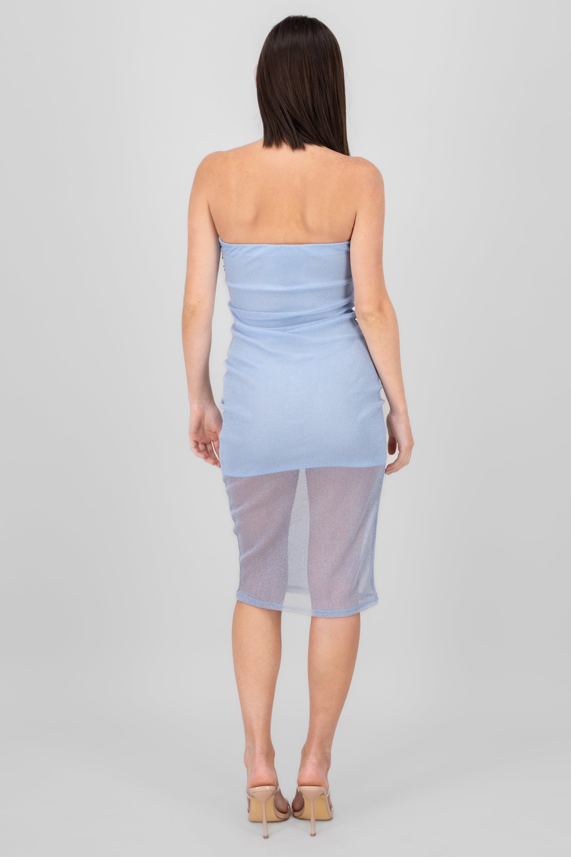 Midi shine dress Sky blue