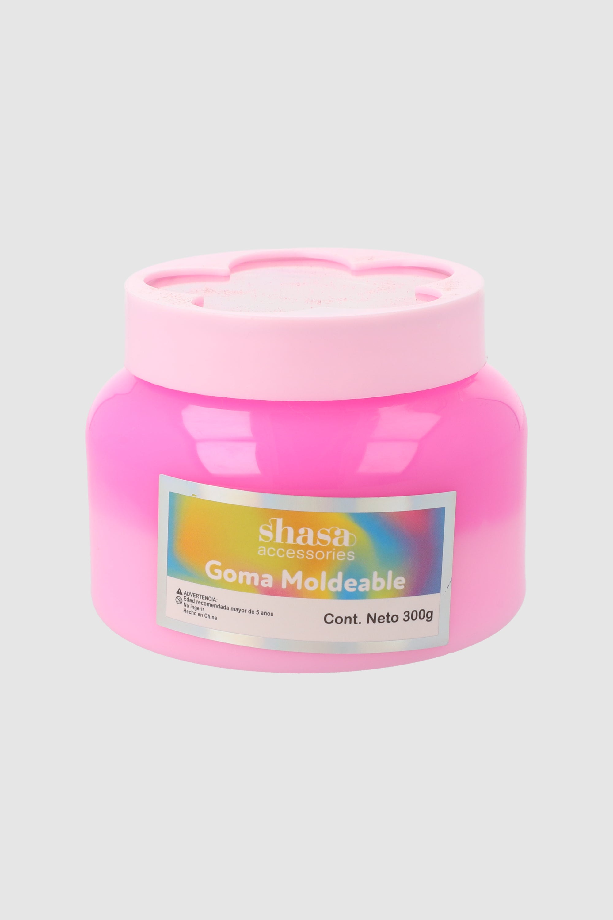 Slime tapa flor glitter ROSA