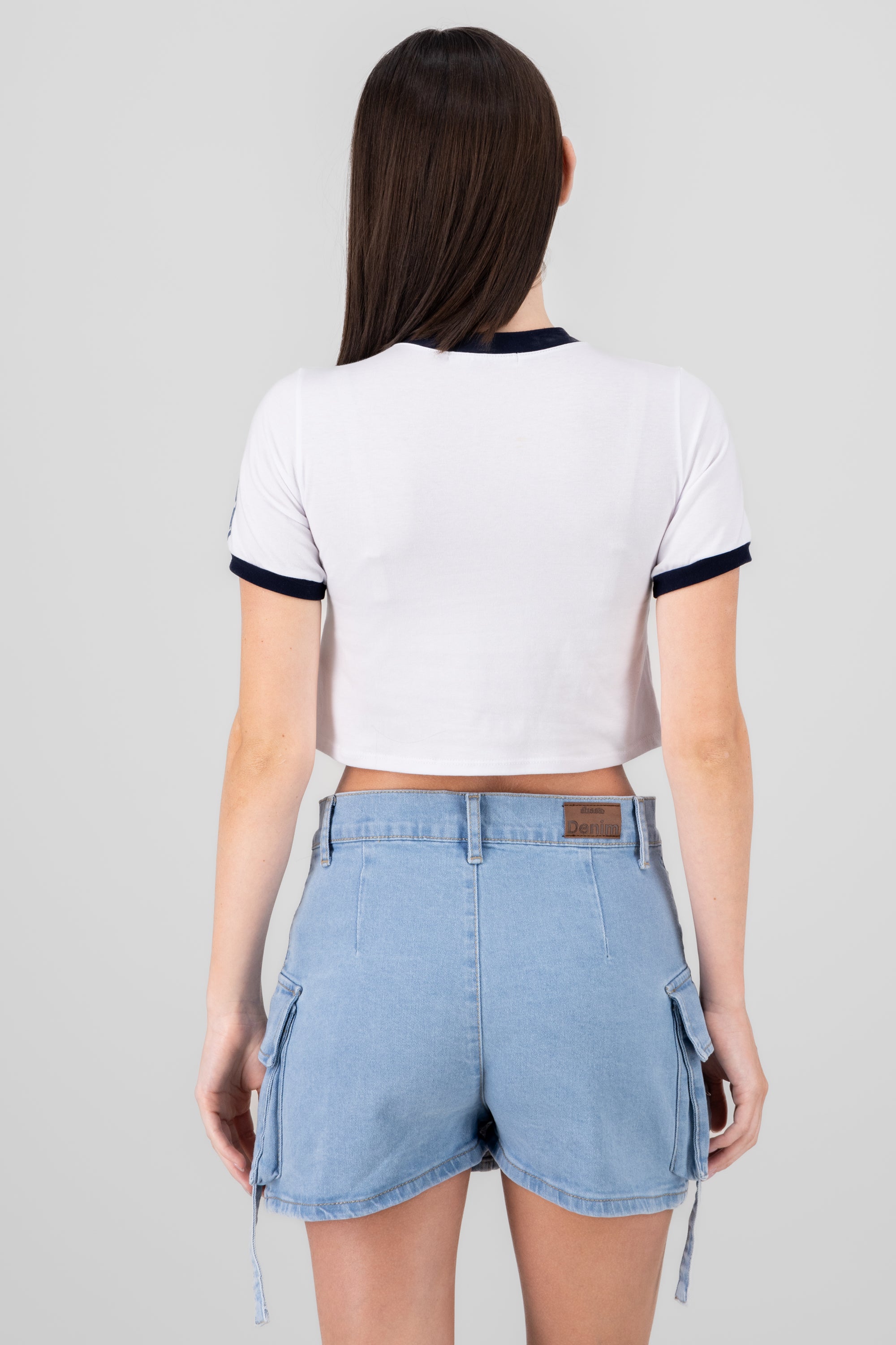 T -shirt contrast and number White Combo