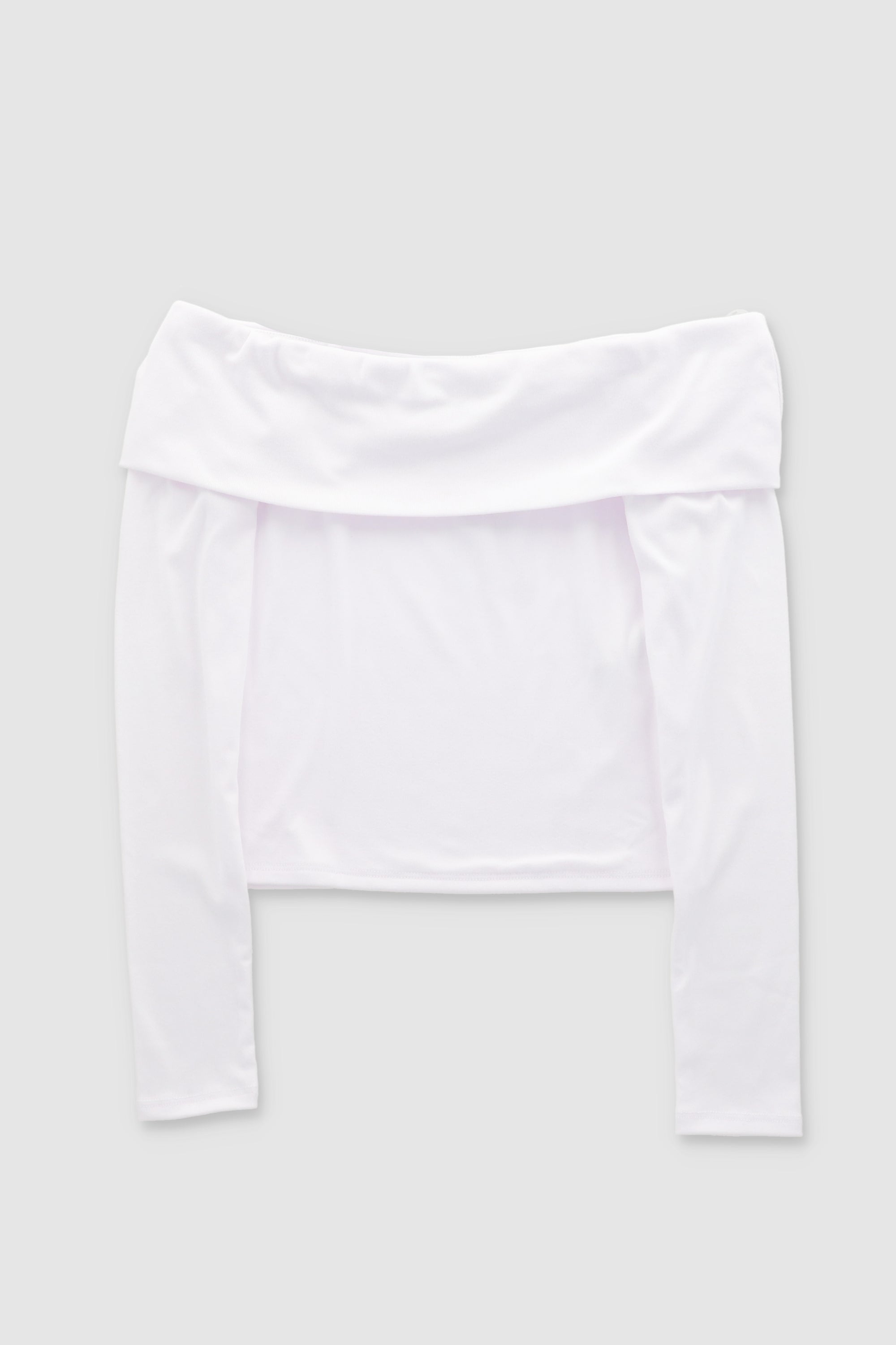 TOP OFF Shoulder Double Fabric WHITE