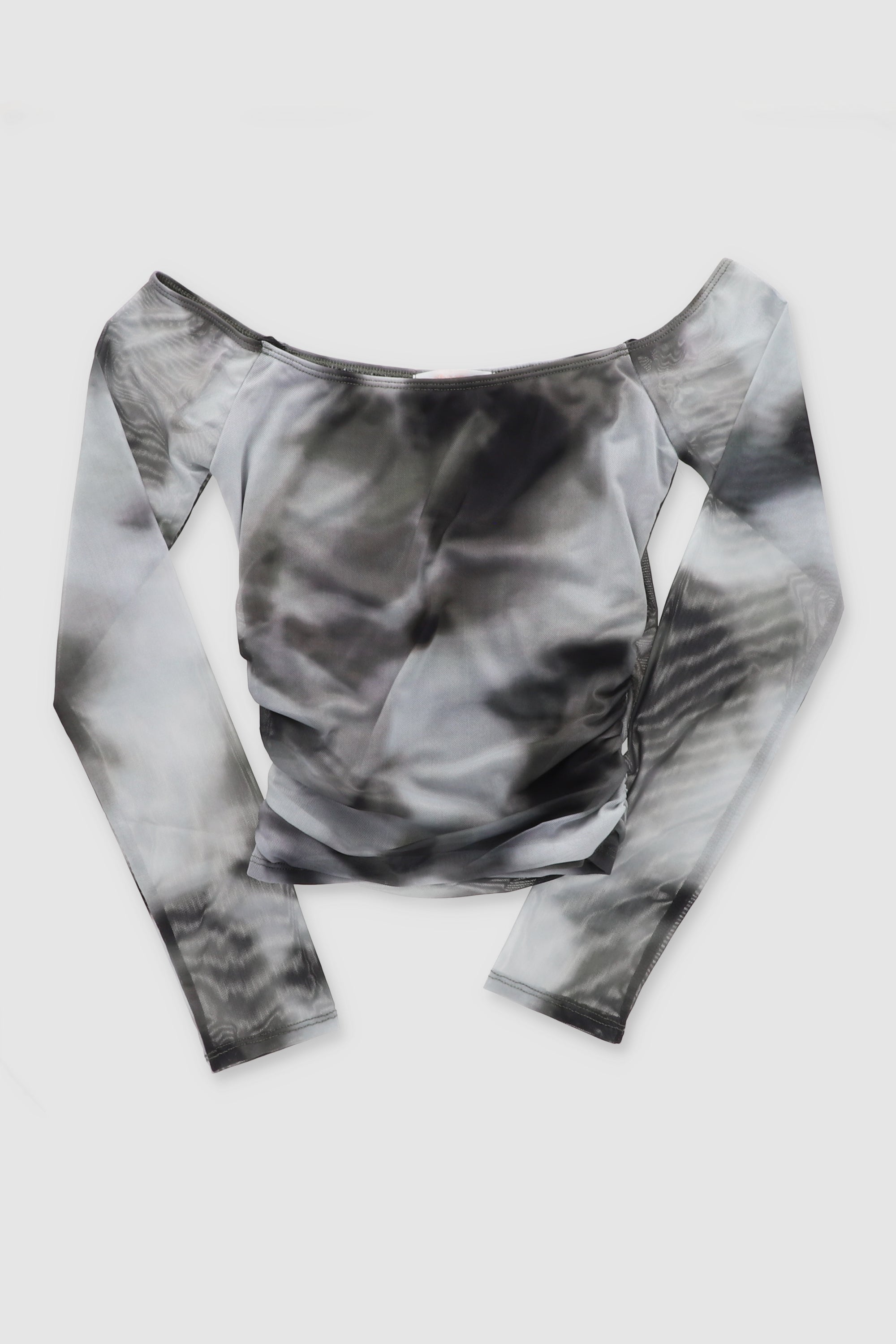 Top sn hombros mesh degradado NEGRO COMBO