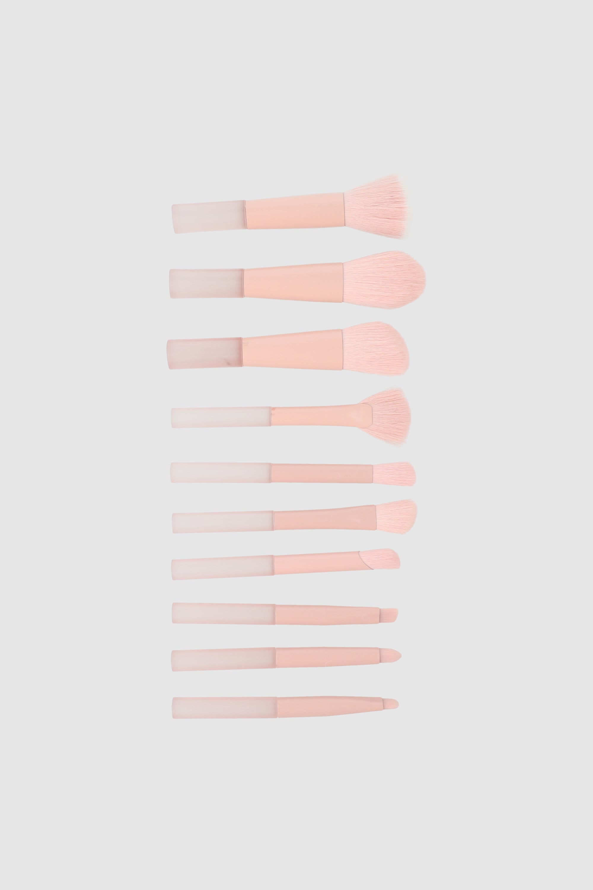Set 10 brochas mitad transparente PALO DE ROSA