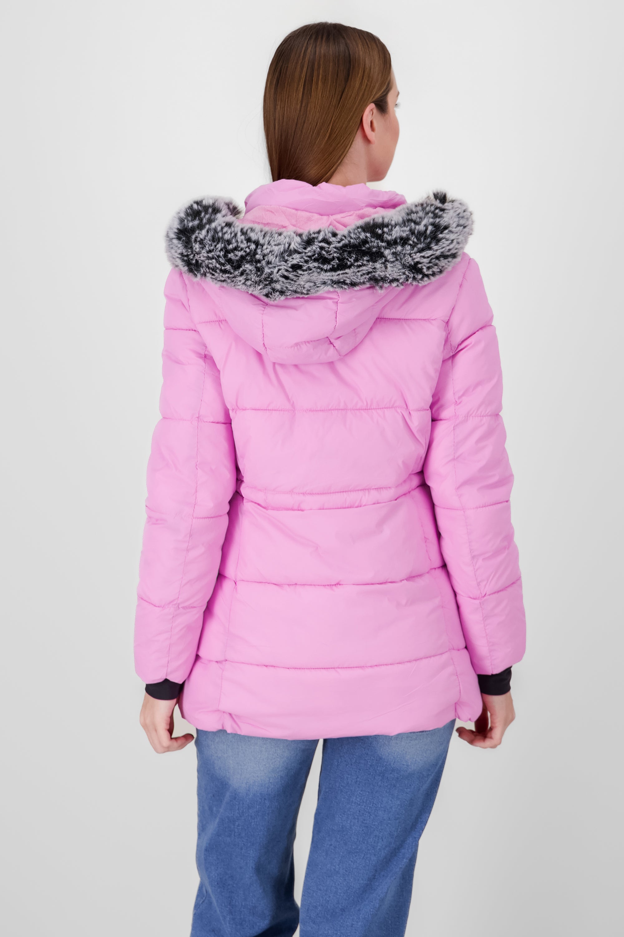 Chamarra detalle mangas tacto suave ROSA