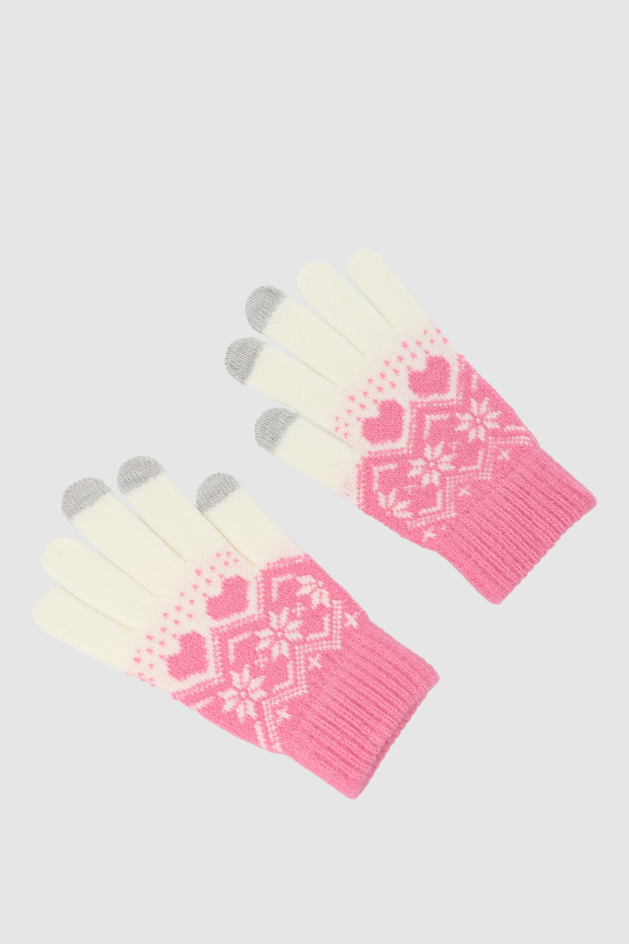 Winter print gloves PINK