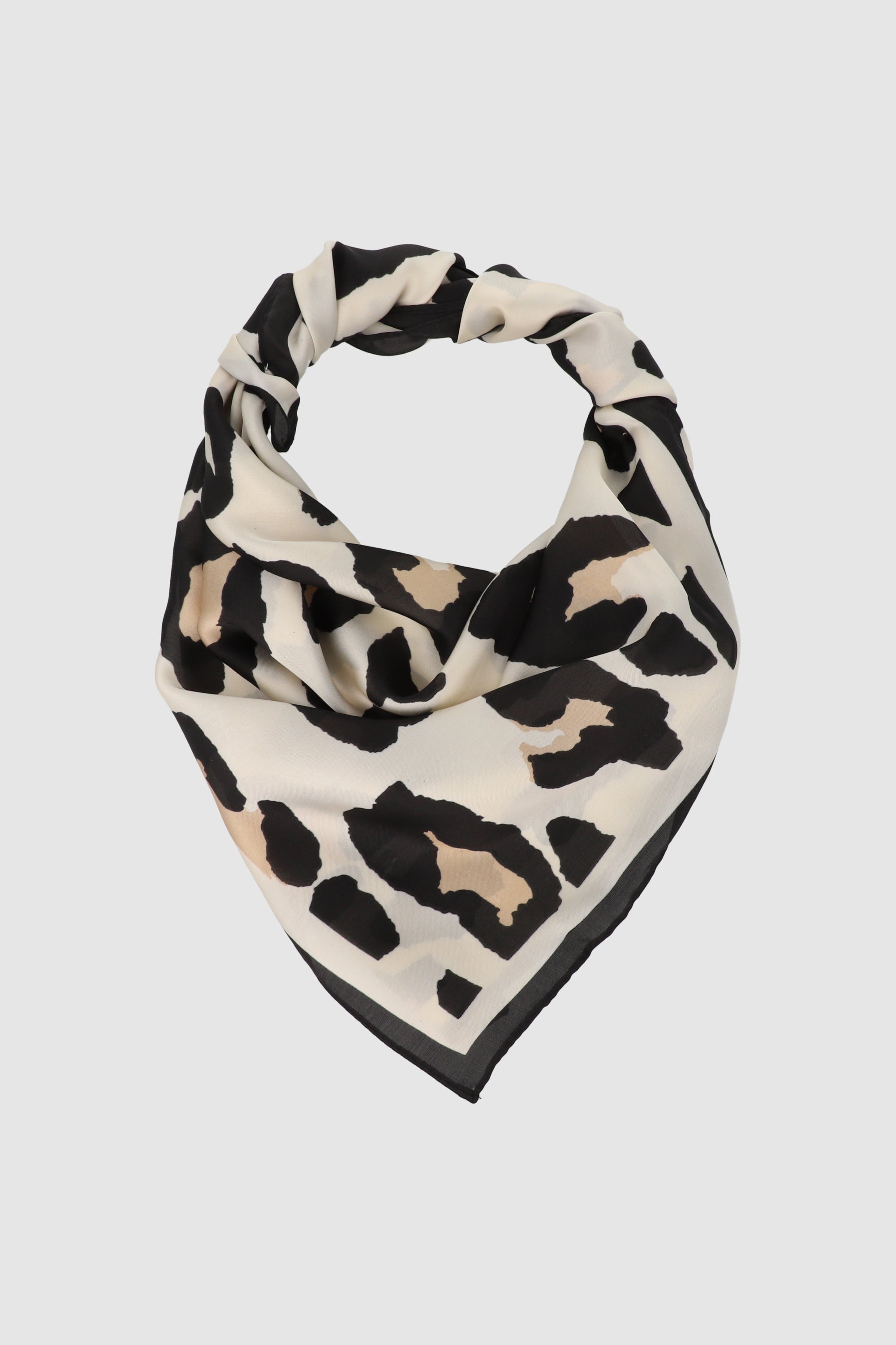 Animal print scarf COFFEE