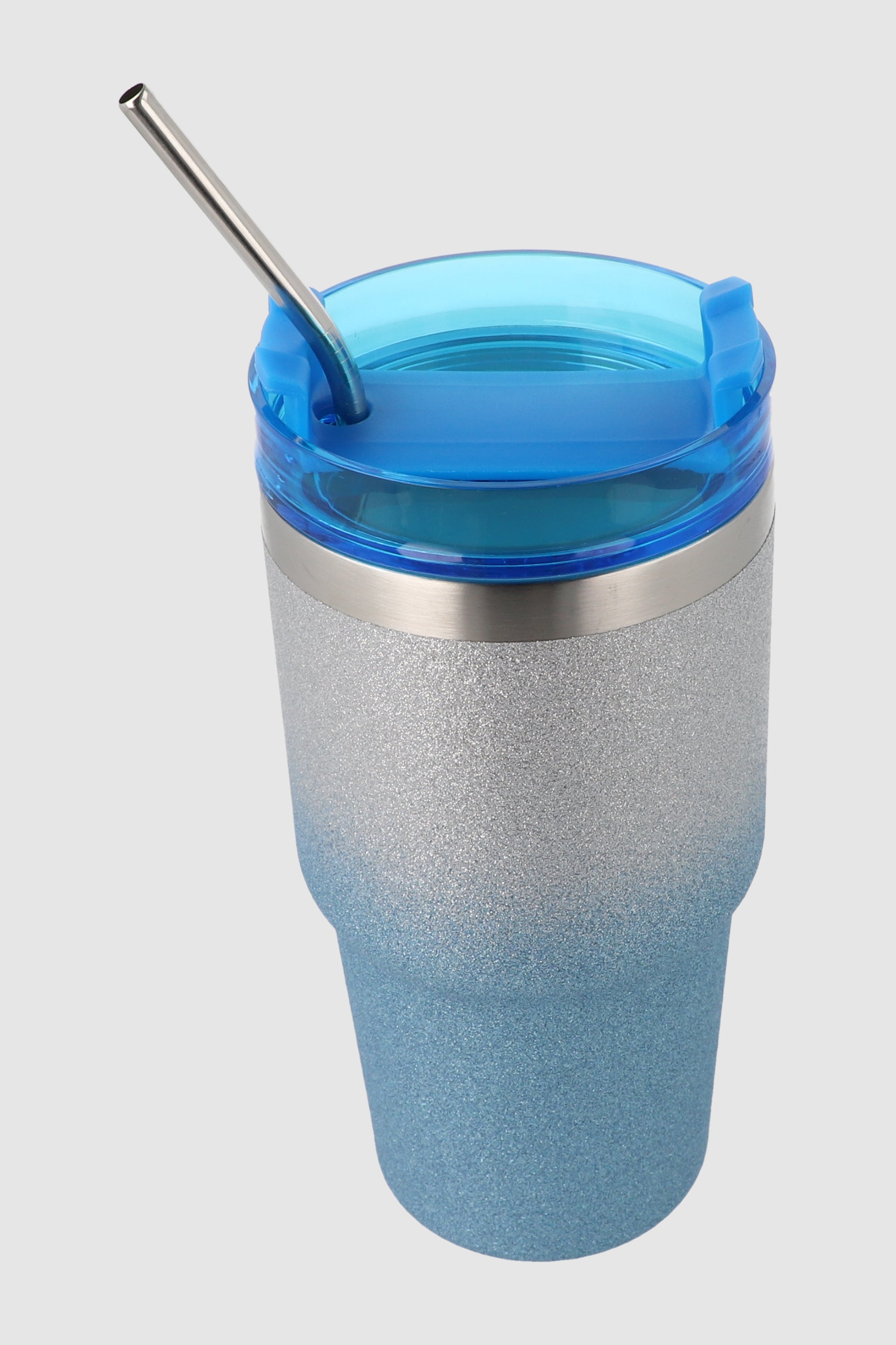 Vaso glitter degradado 550ml AZUL