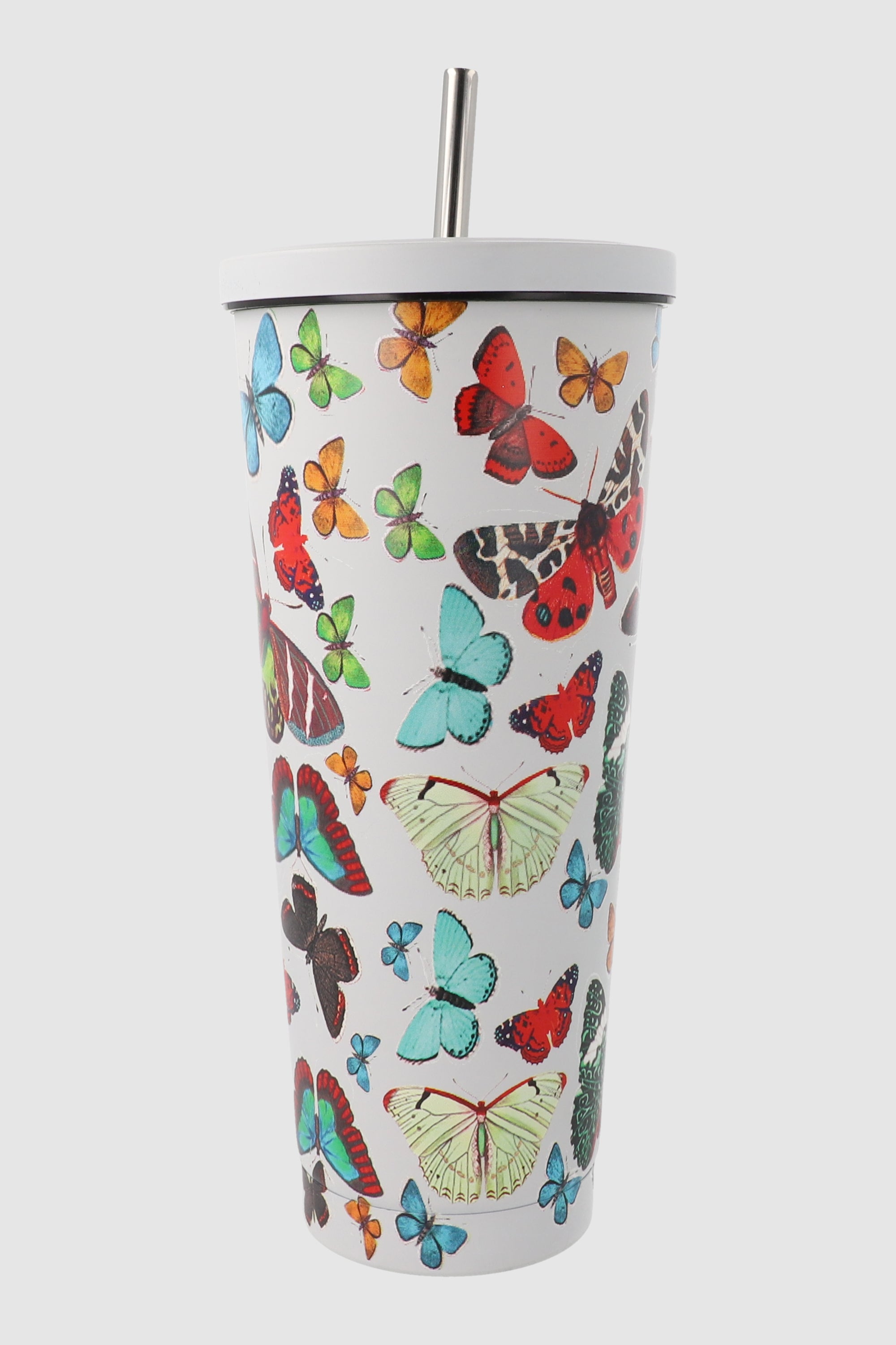 Vaso print mariposas 750ml BLANCO