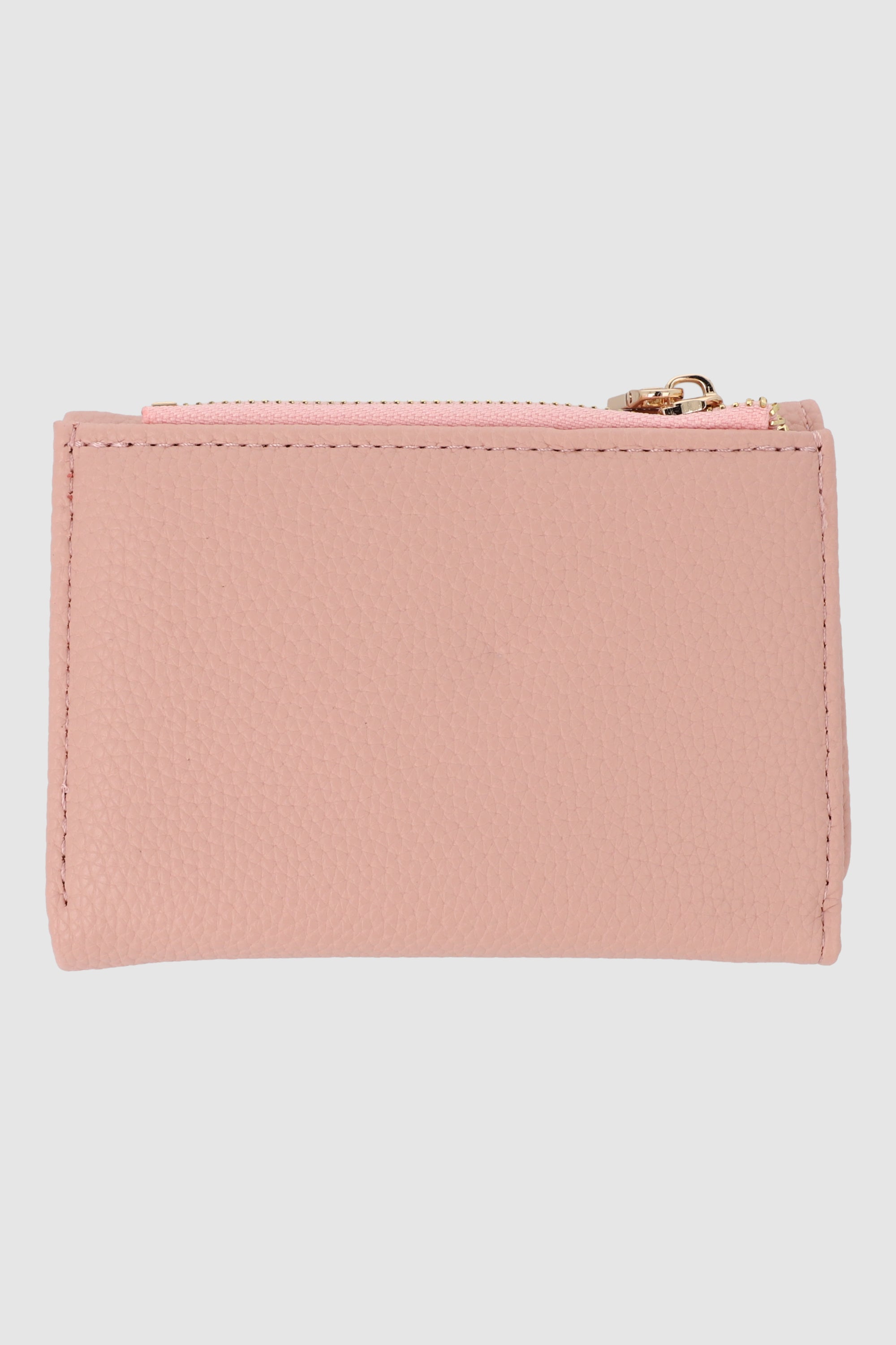 Cartera plegable cierre PALO DE ROSA