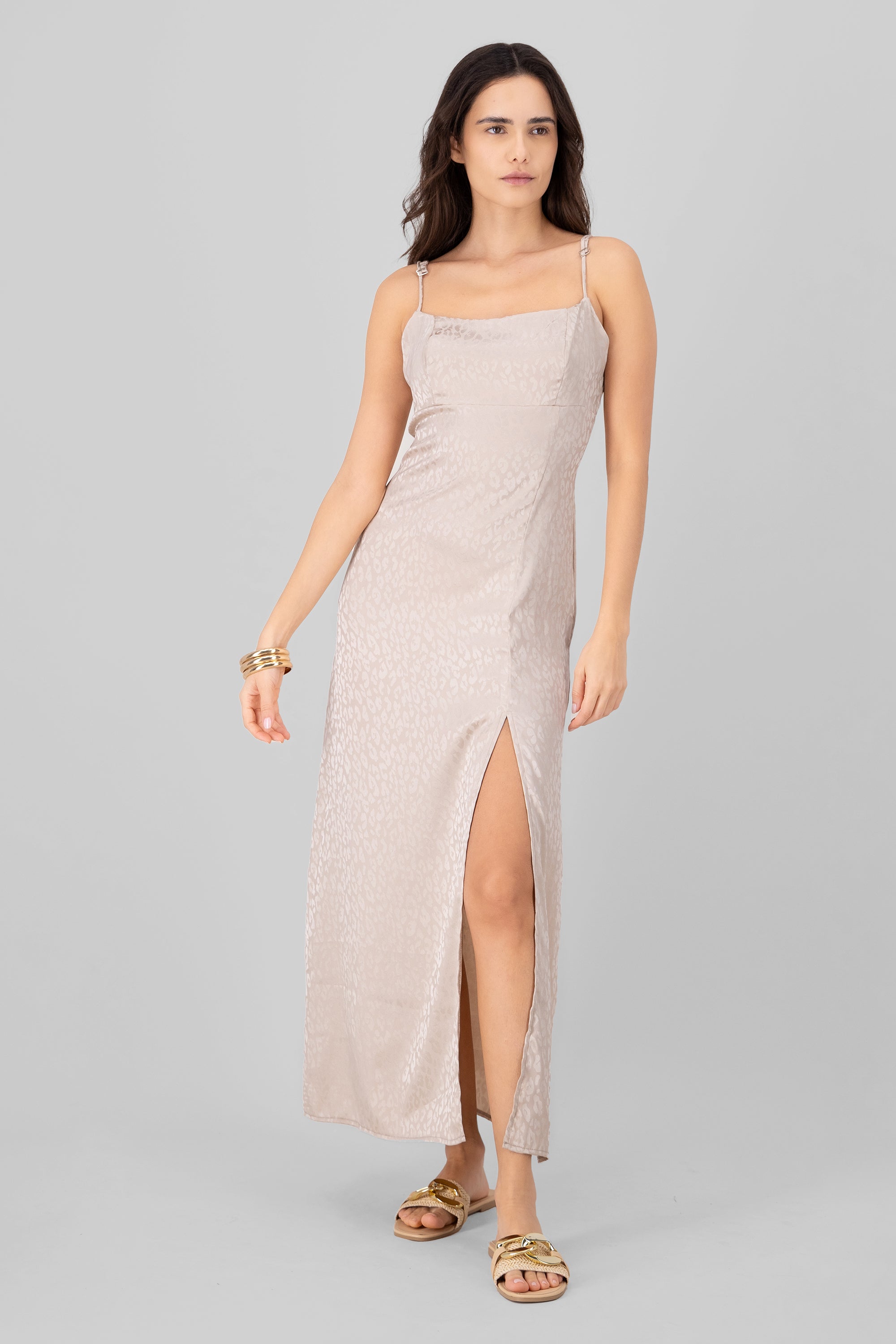 Maxi Dress Animal Print BEIGE