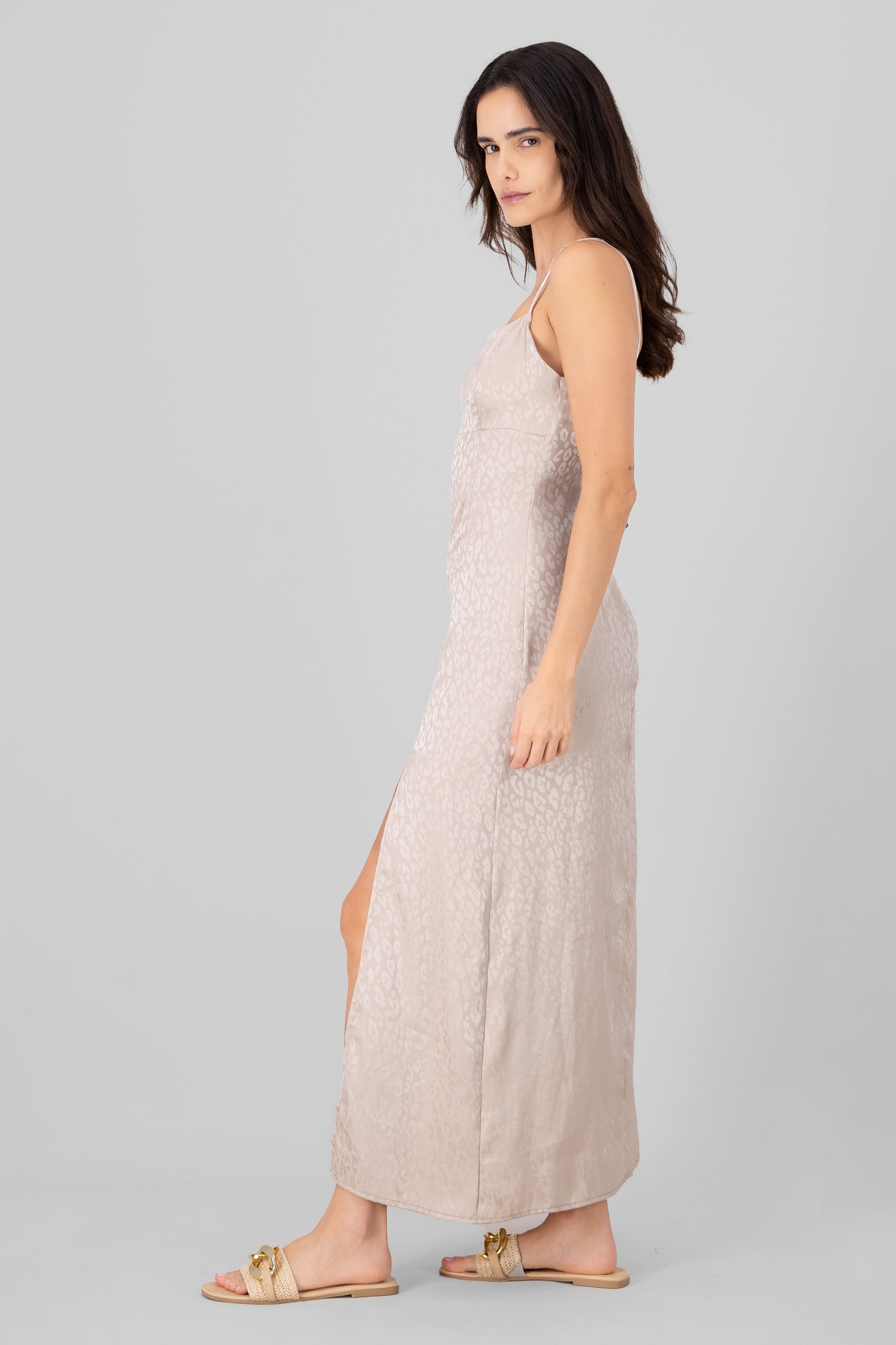 Maxi Dress Animal Print BEIGE